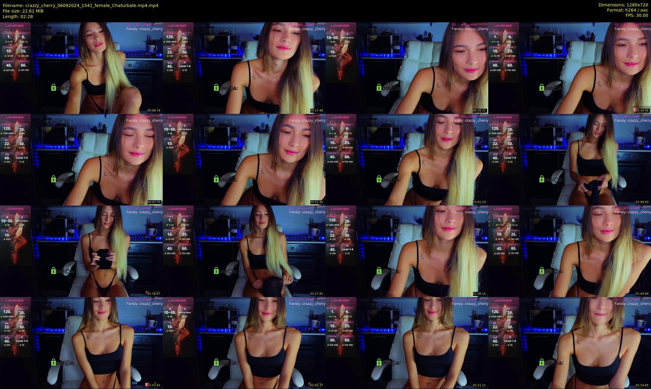 crazzy_cherry — 3 minute Chaturbate female cam show recording, 720p, Sep 6, 2024