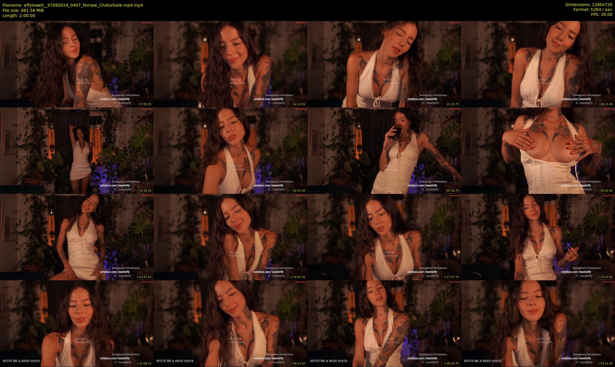 effylowell_ — 120 minute Chaturbate female cam show recording, 720p, Sep 7, 2024