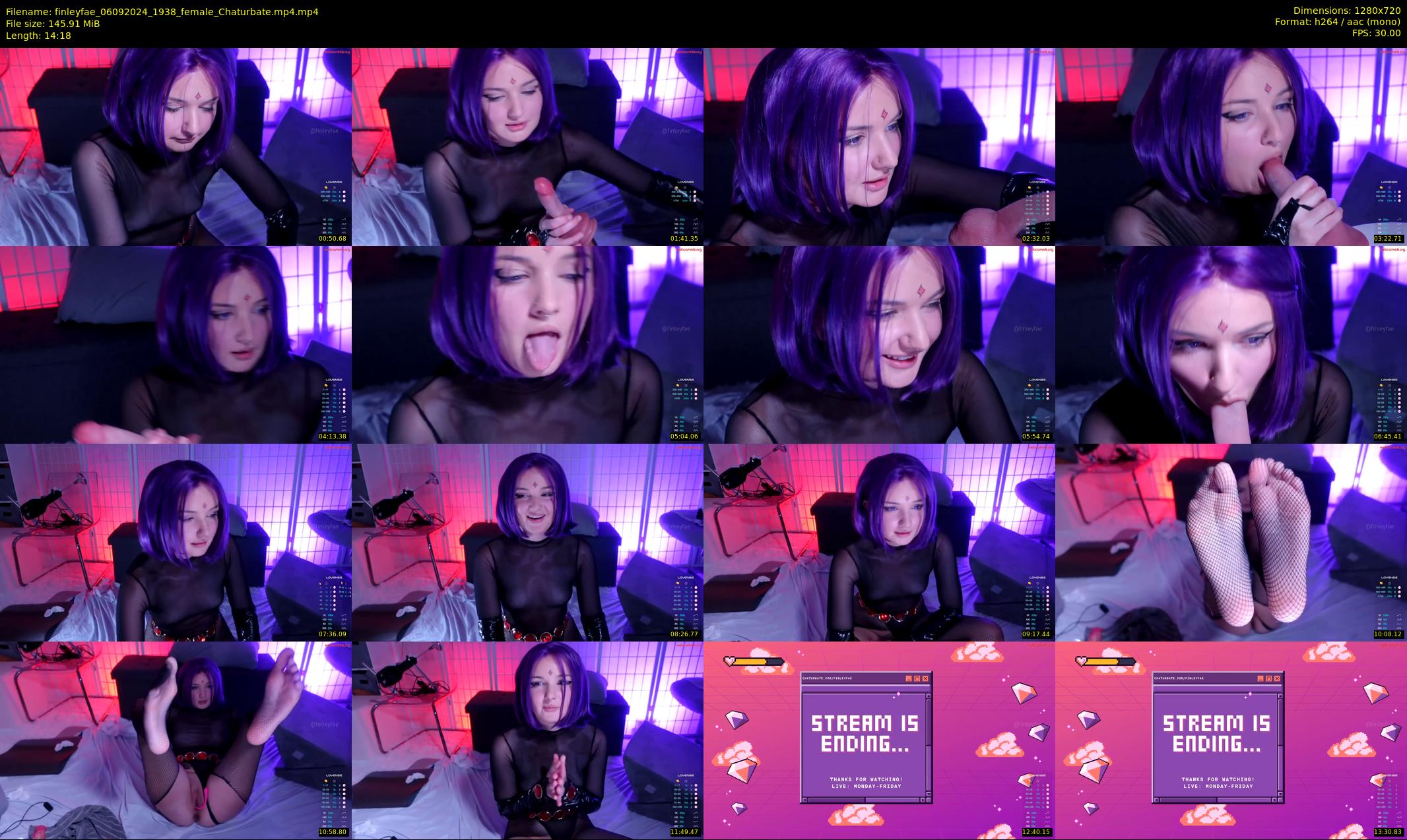 finleyfae — 15 minute Chaturbate female cam show recording, 720p, Sep 6, 2024