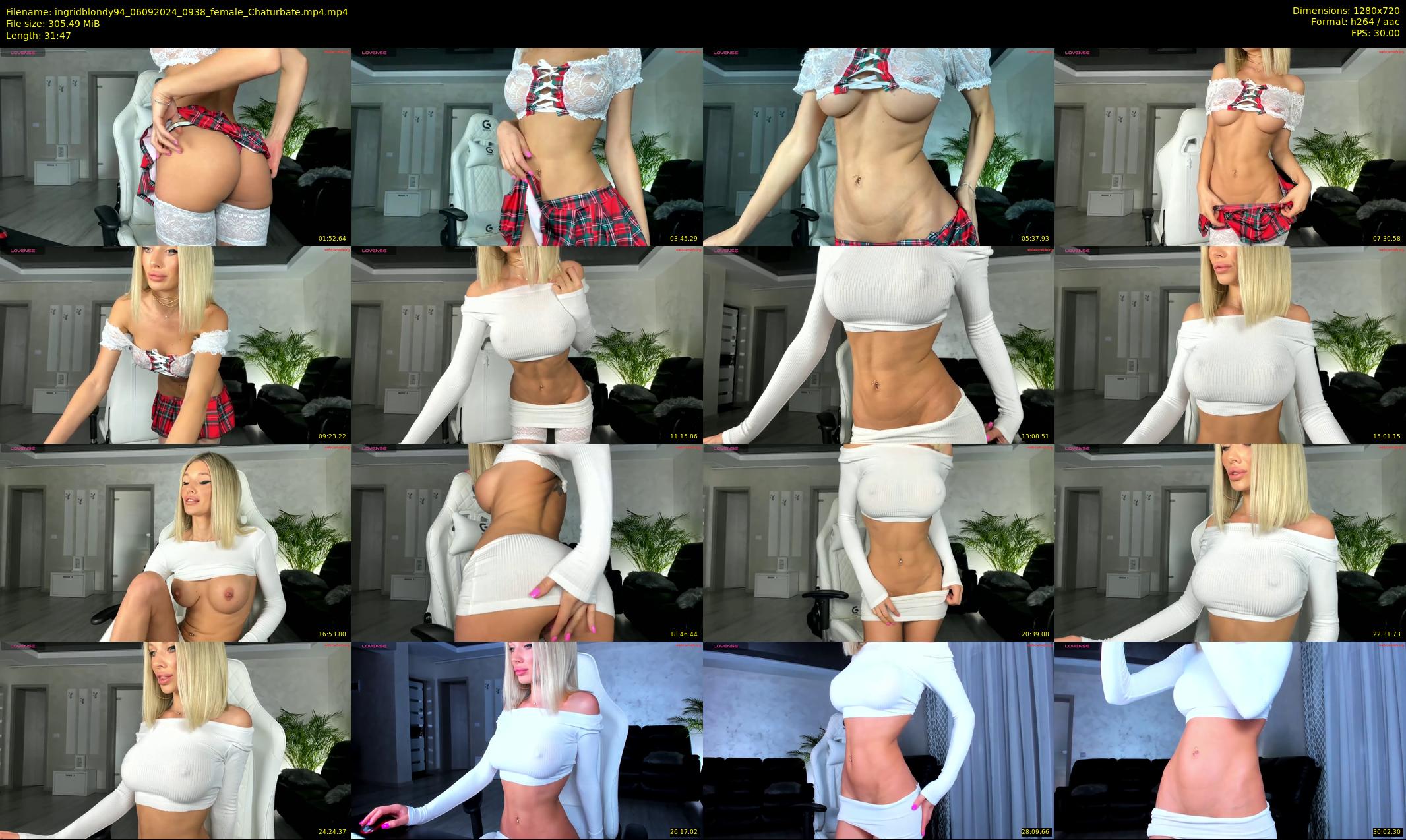 ingridblondy94 — 32 minute Chaturbate female cam show recording, 720p, Sep 6, 2024