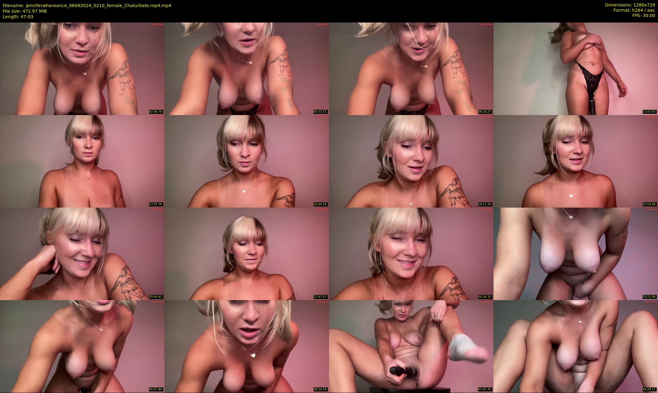 jenniferwhoreance — 48 minute Chaturbate female cam show recording, 720p, Sep 6, 2024