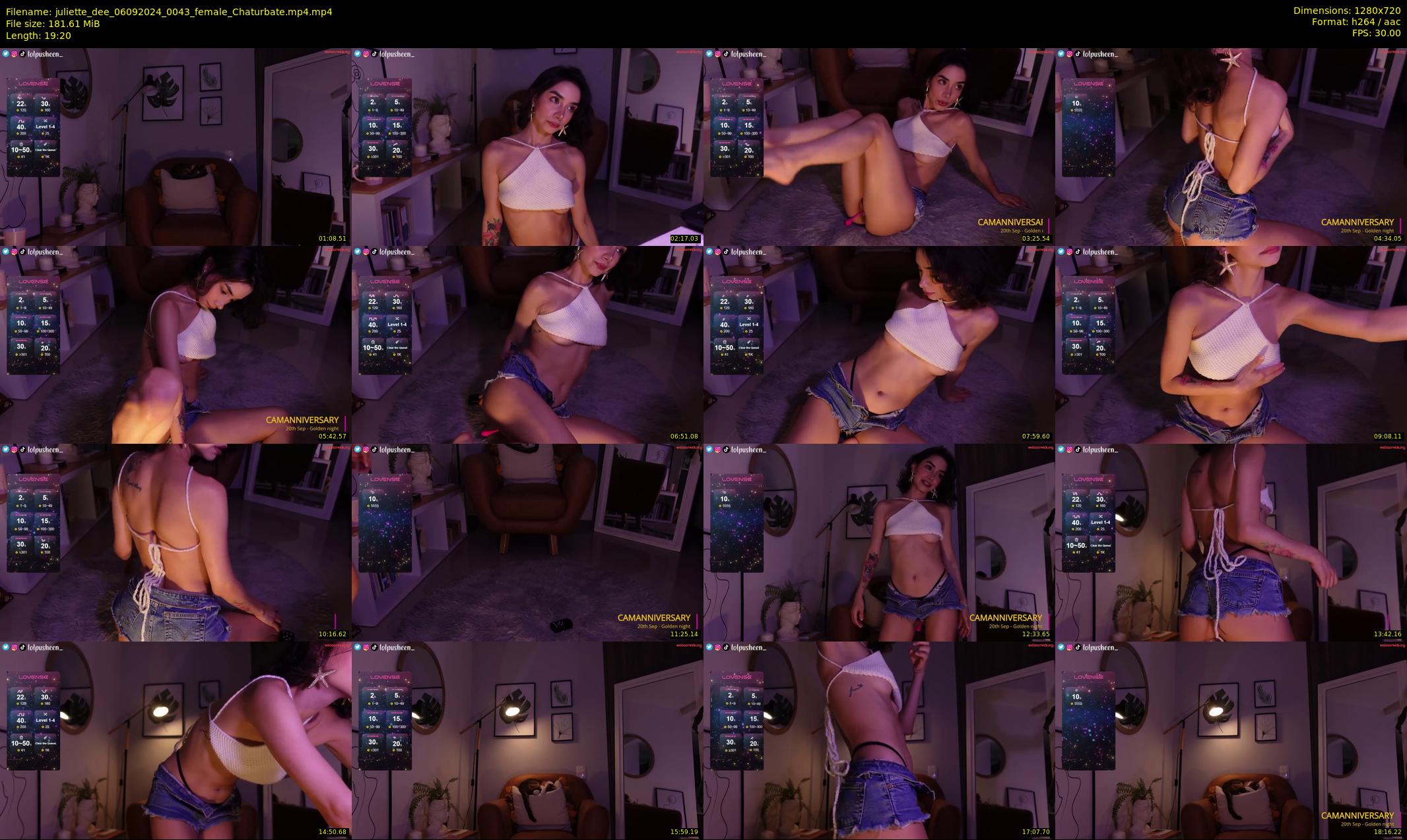 juliette_dee — 20 minute Chaturbate female cam show recording, 720p, Sep 6, 2024