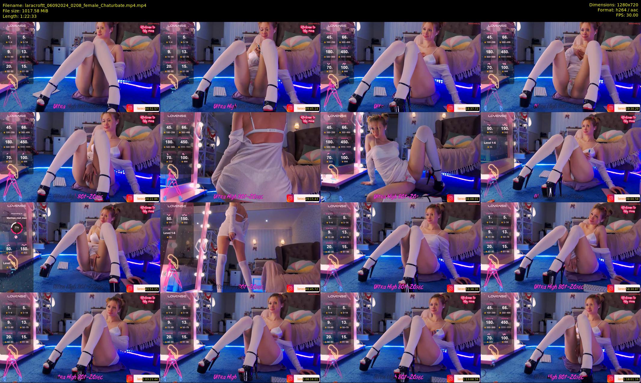 laracroftt — 83 minute Chaturbate female cam show recording, 720p, Sep 6, 2024