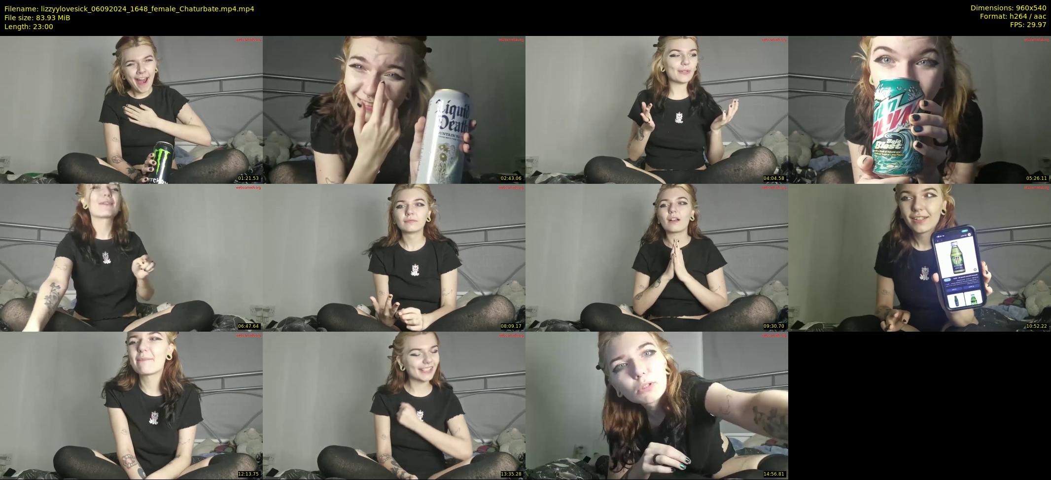 lizzyylovesick — 23 minute Chaturbate female cam show recording, 480p, Sep 6, 2024