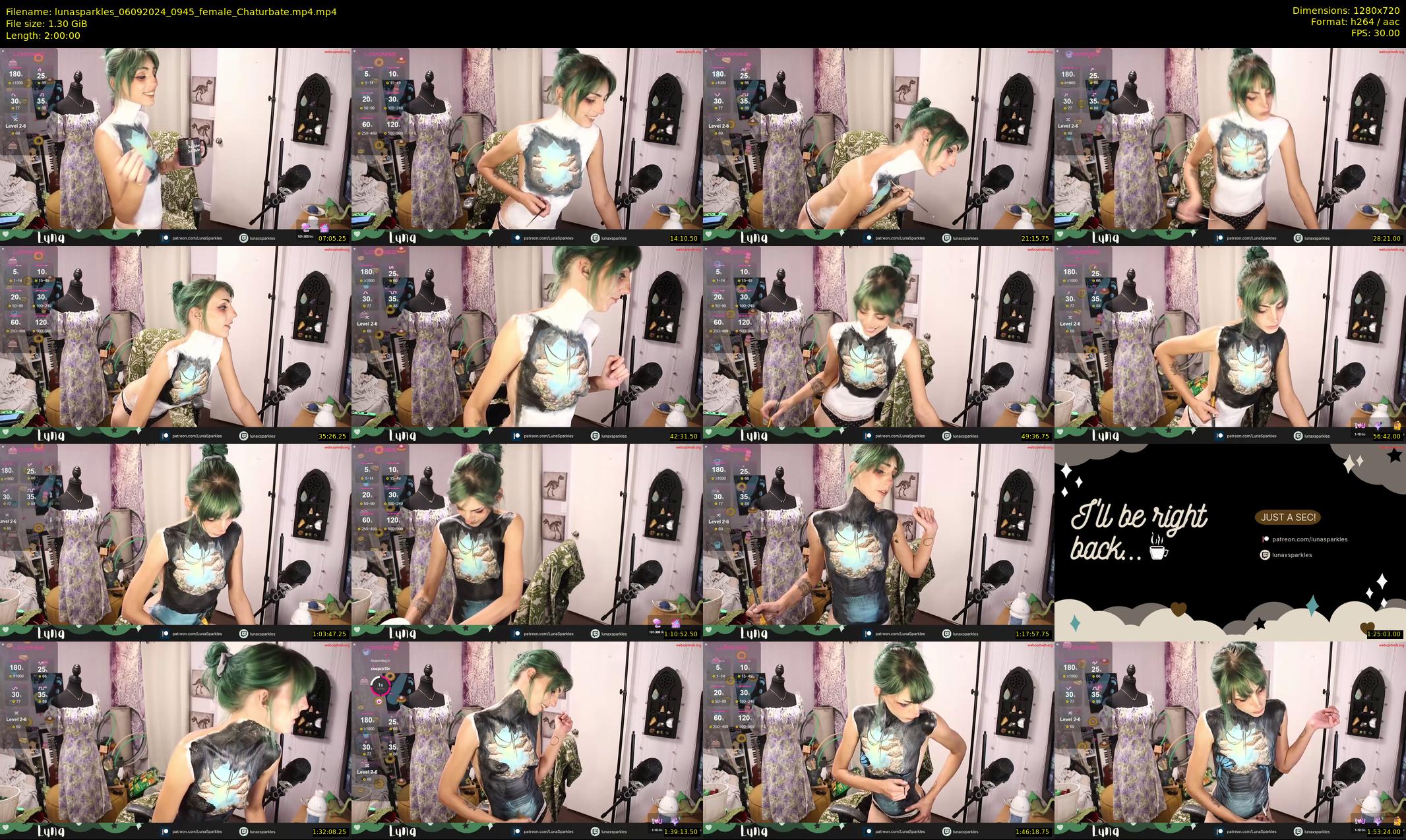 lunasparkles — 120 minute Chaturbate female cam show recording, 720p, Sep 6, 2024