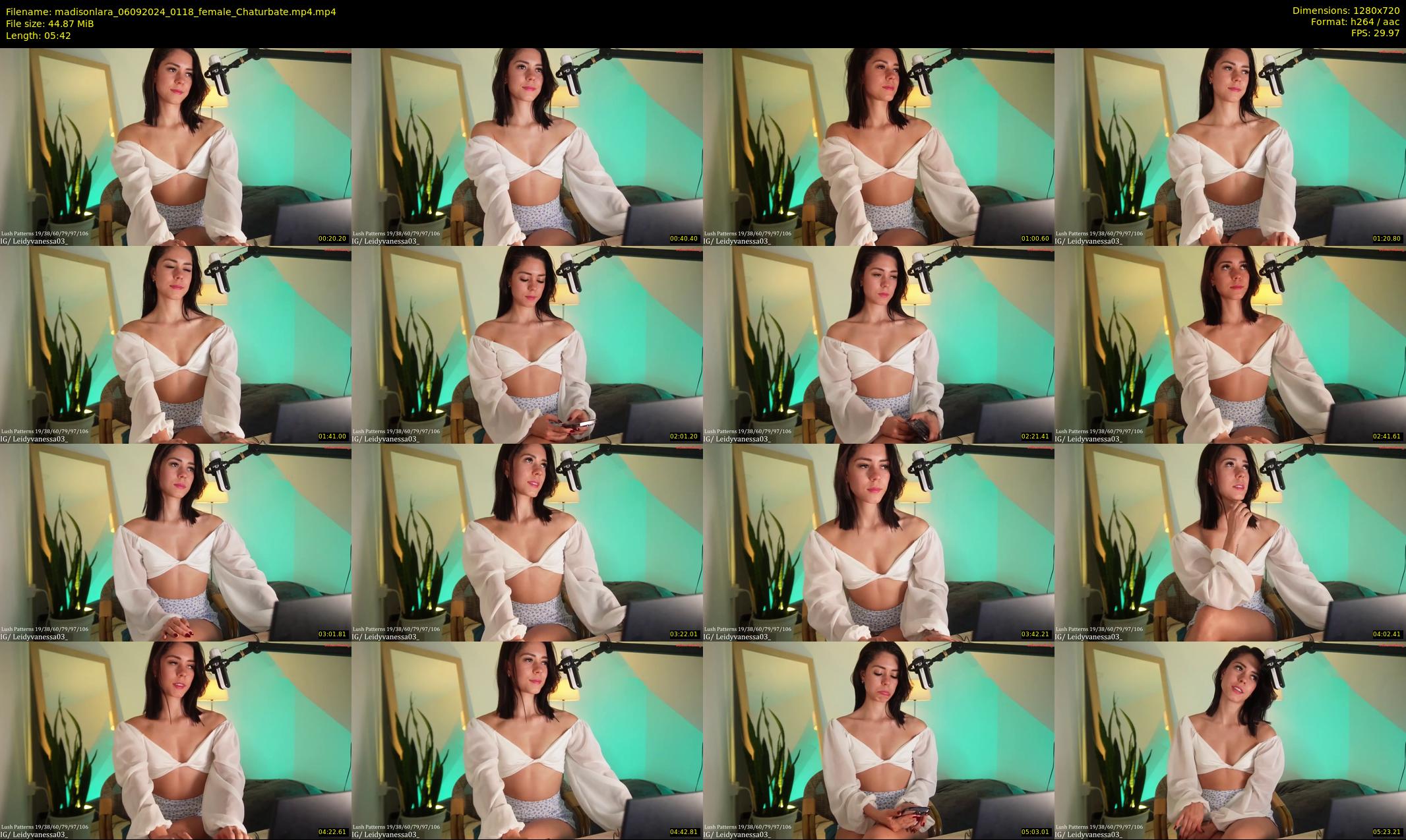 madisonlara — 6 minute Chaturbate female cam show recording, 720p, Sep 6, 2024