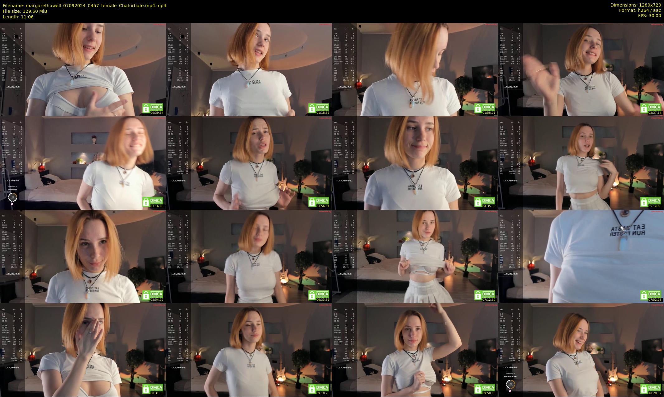 margarethowell — 12 minute Chaturbate female cam show recording, 720p, Sep 7, 2024
