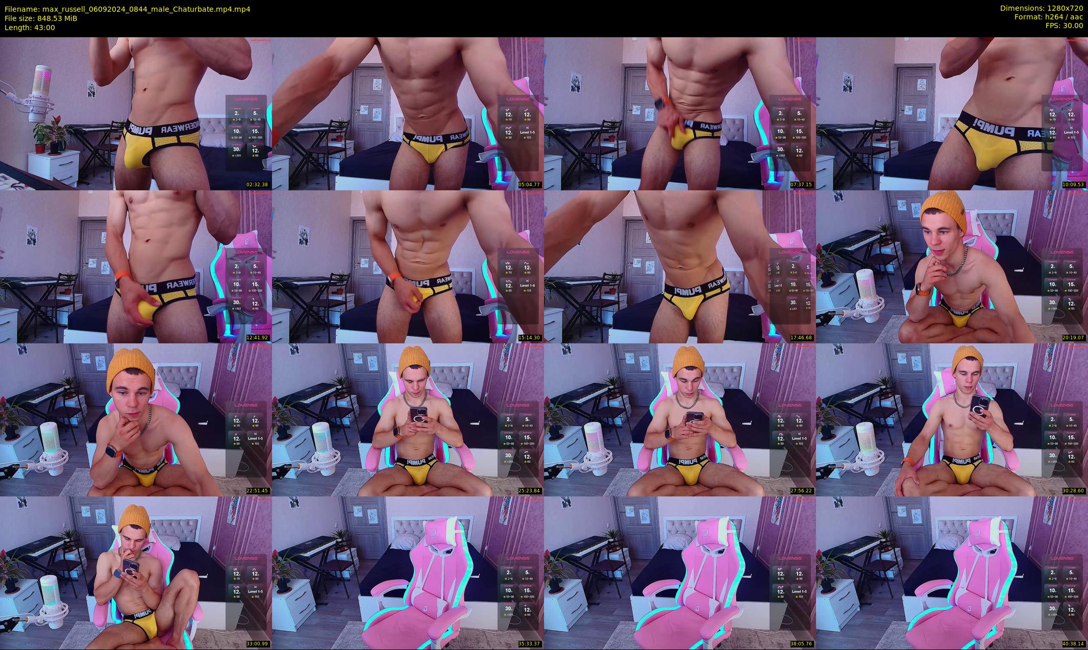 max_russell — 43 minute Chaturbate male cam show recording, 720p, Sep 6, 2024