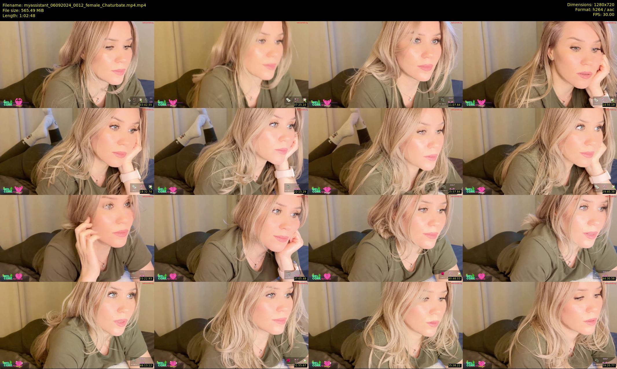 myassistant — 63 minute Chaturbate female cam show recording, 720p, Sep 6, 2024