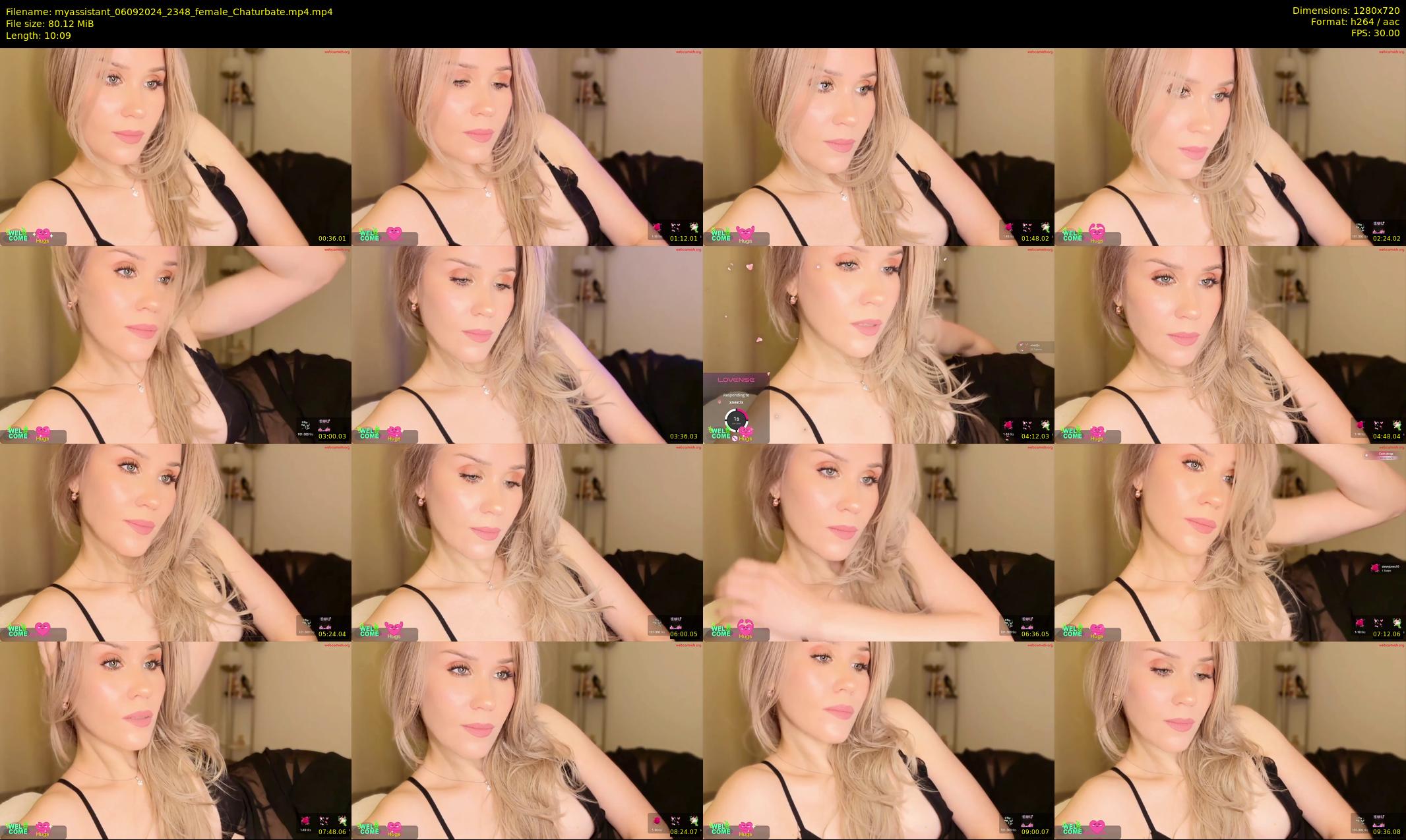 myassistant — 11 minute Chaturbate female cam show recording, 720p, Sep 6, 2024