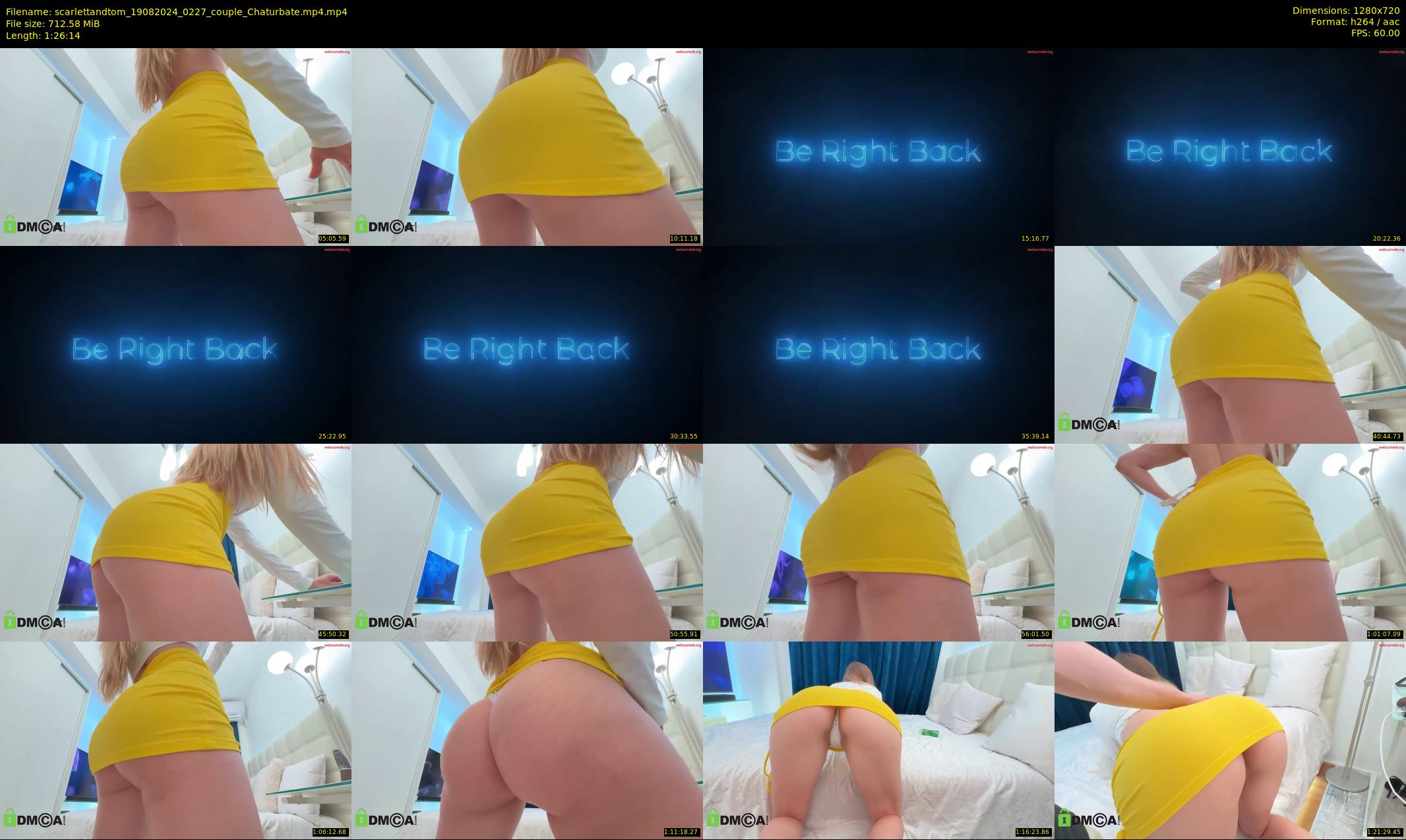 scarlettandtom — 87 minute Chaturbate couple cam show recording, 720p, Aug 19, 2024
