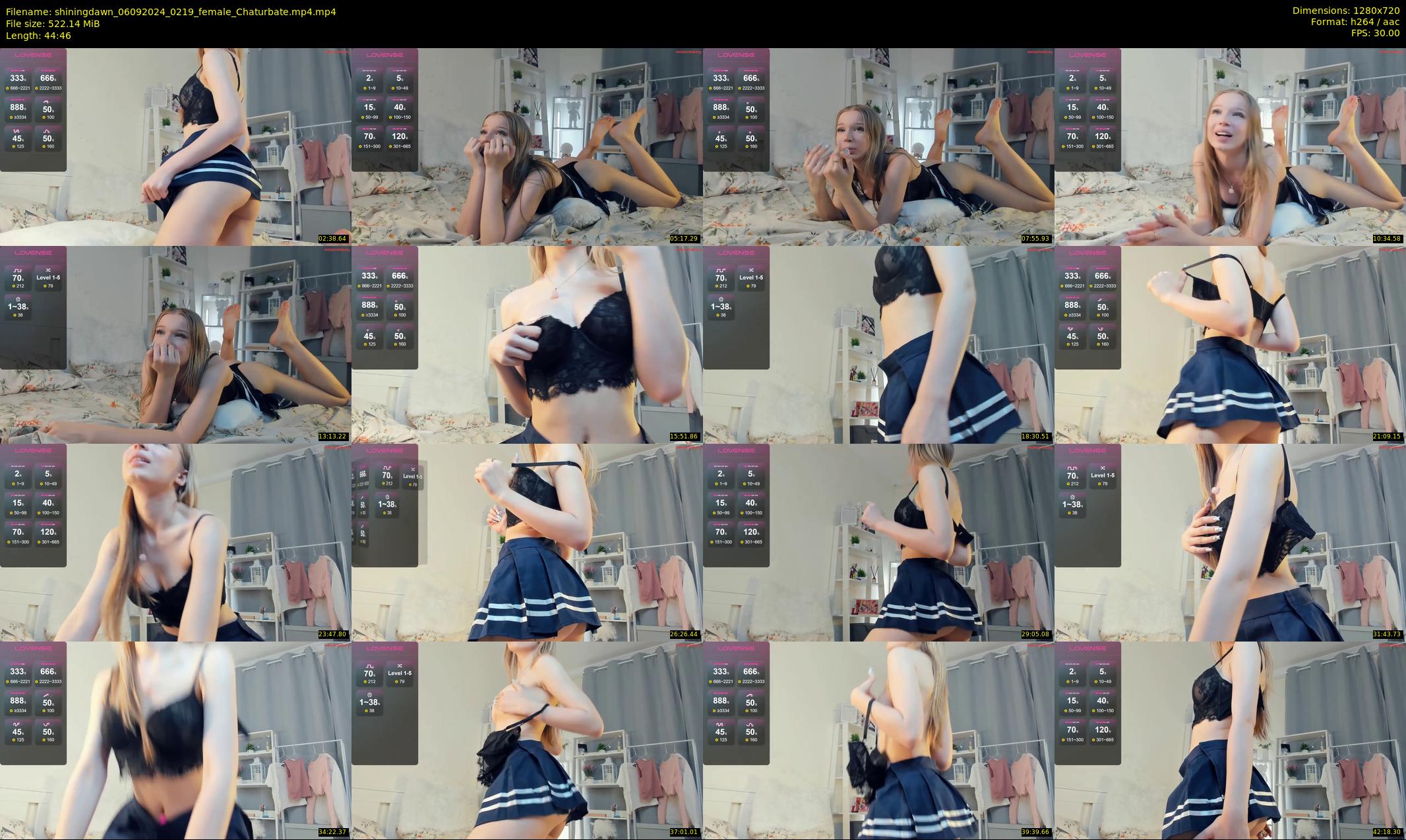 shiningdawn — 45 minute Chaturbate female cam show recording, 720p, Sep 6, 2024