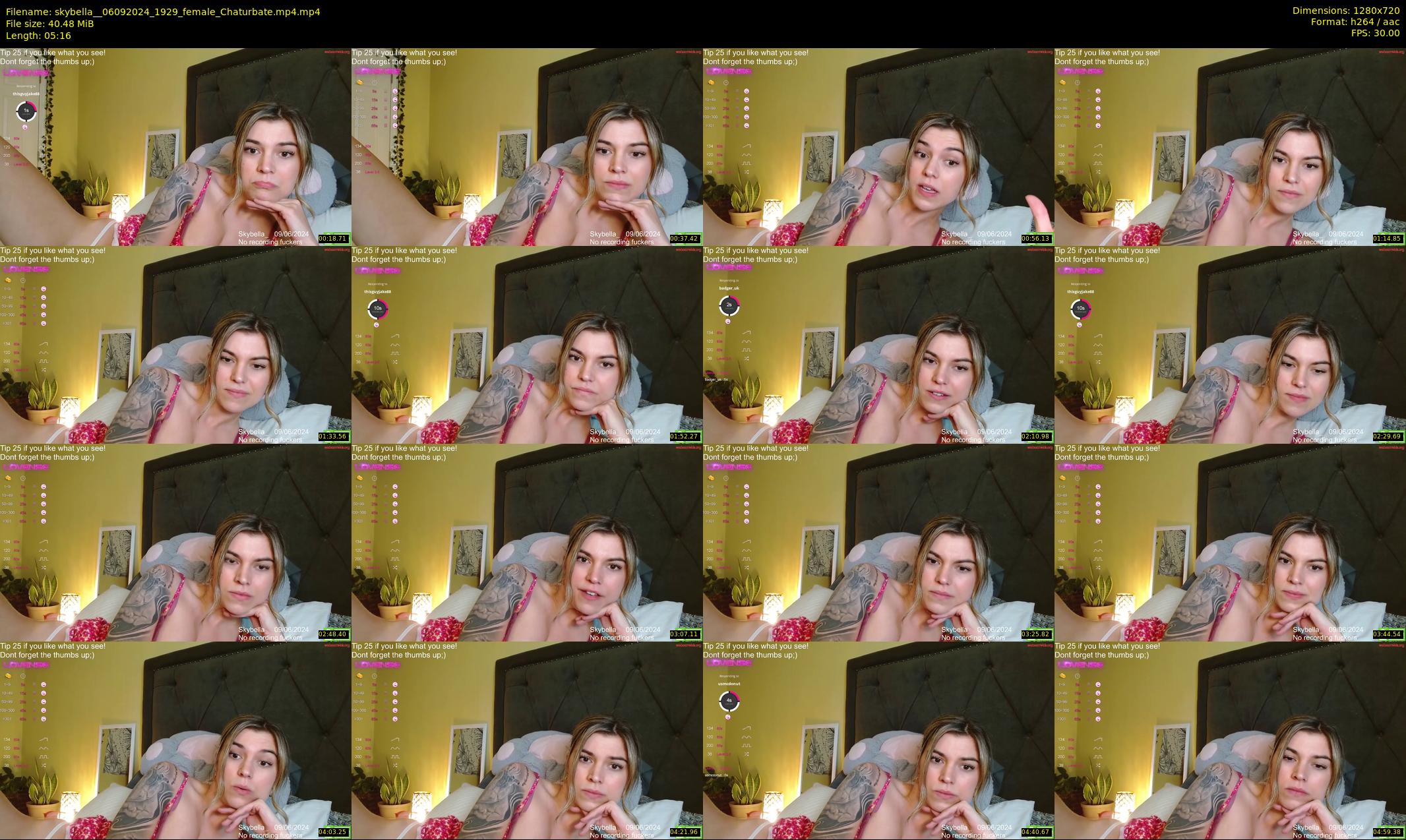 skybella_ — 6 minute Chaturbate female cam show recording, 720p, Sep 6, 2024
