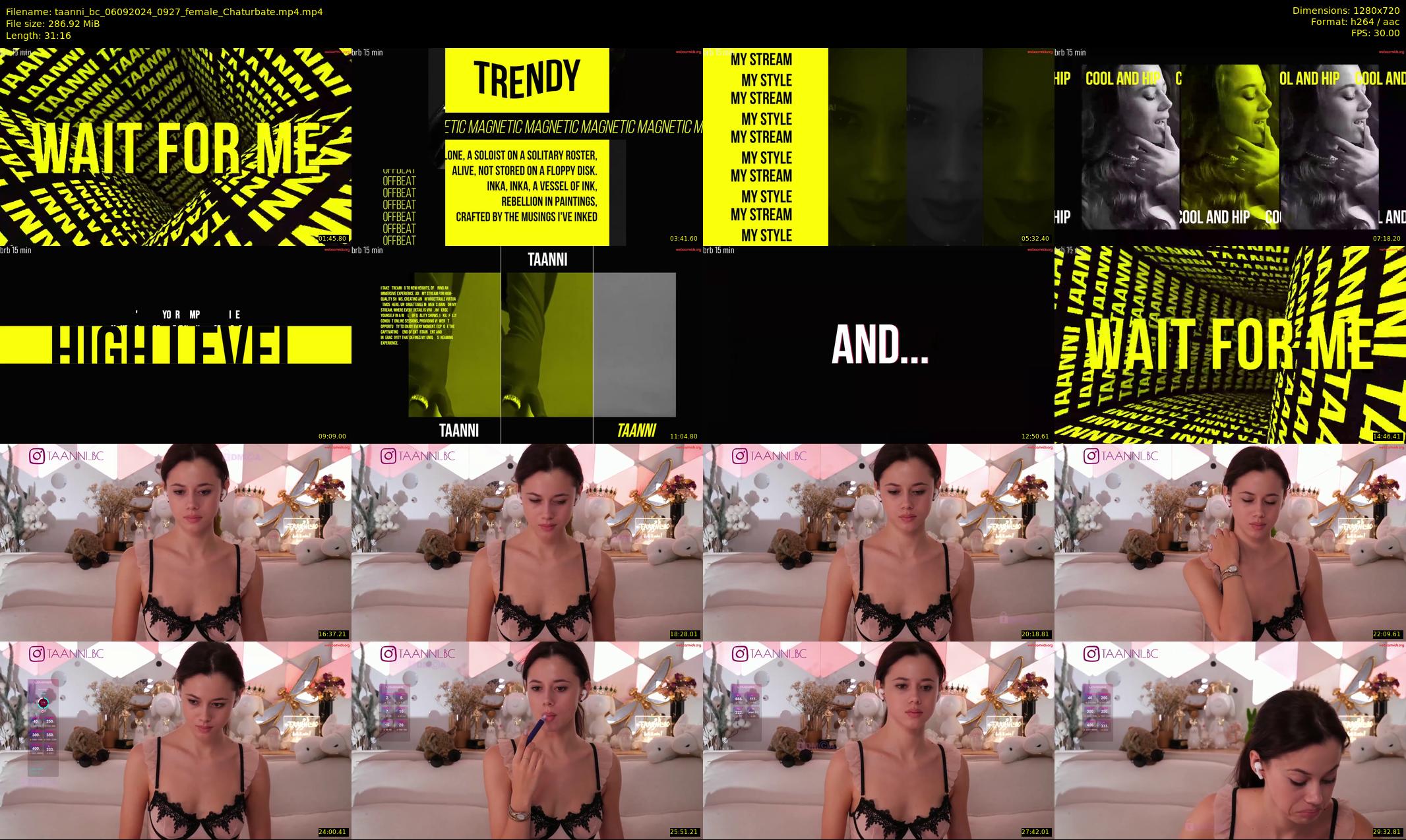 taanni_bc — 32 minute Chaturbate female cam show recording, 720p, Sep 6, 2024