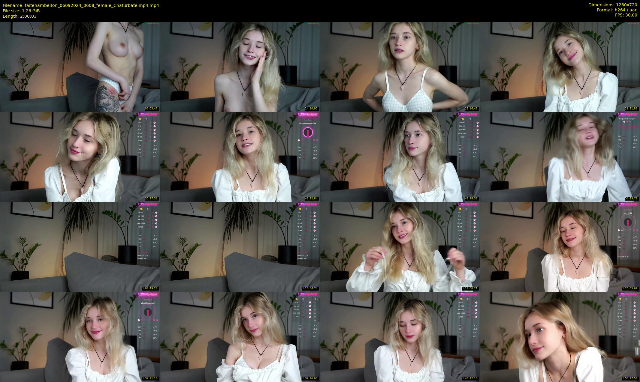 taitehambelton — 121 minute Chaturbate female cam show recording, 720p, Sep 6, 2024