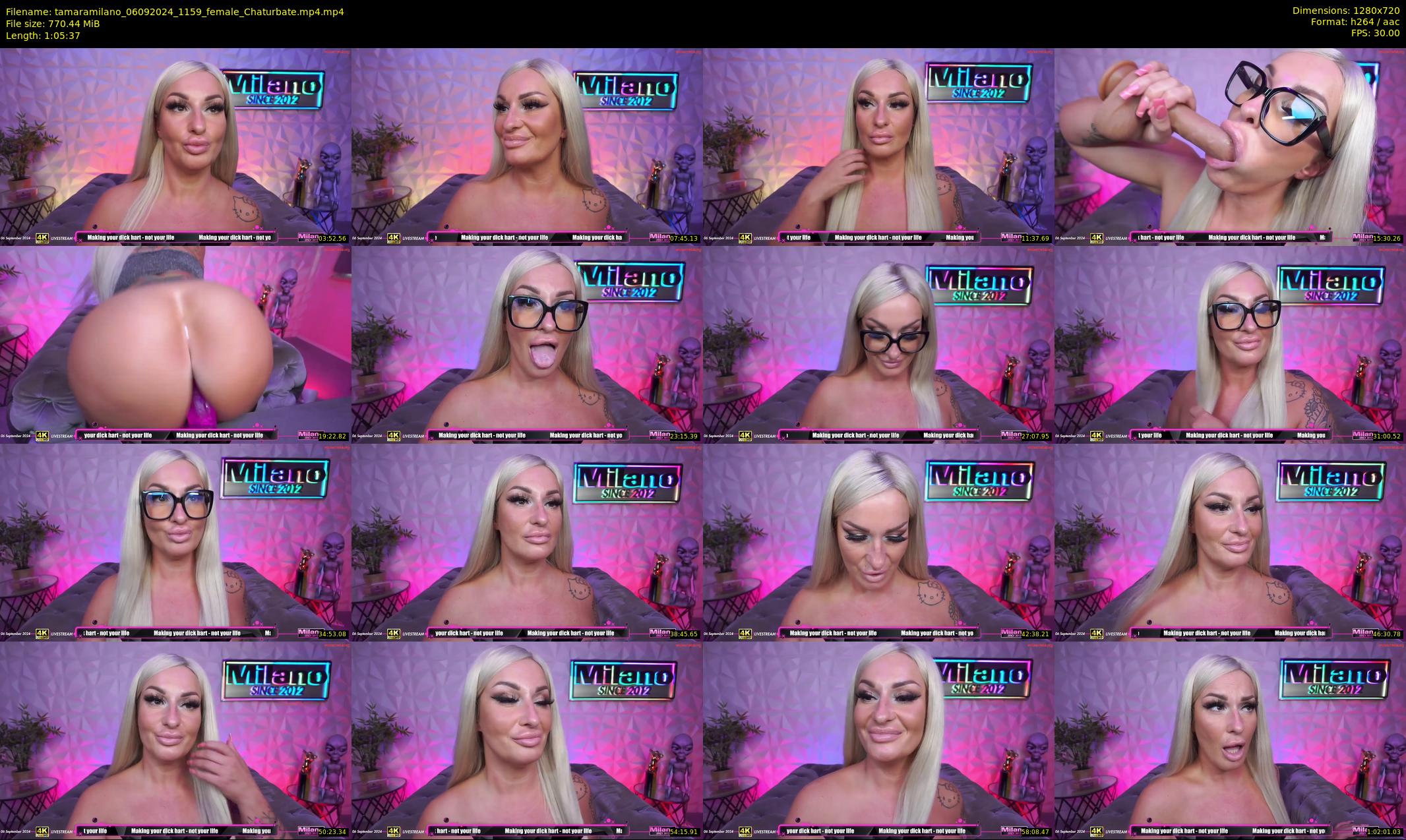tamaramilano — 66 minute Chaturbate female cam show recording, 720p, Sep 6, 2024