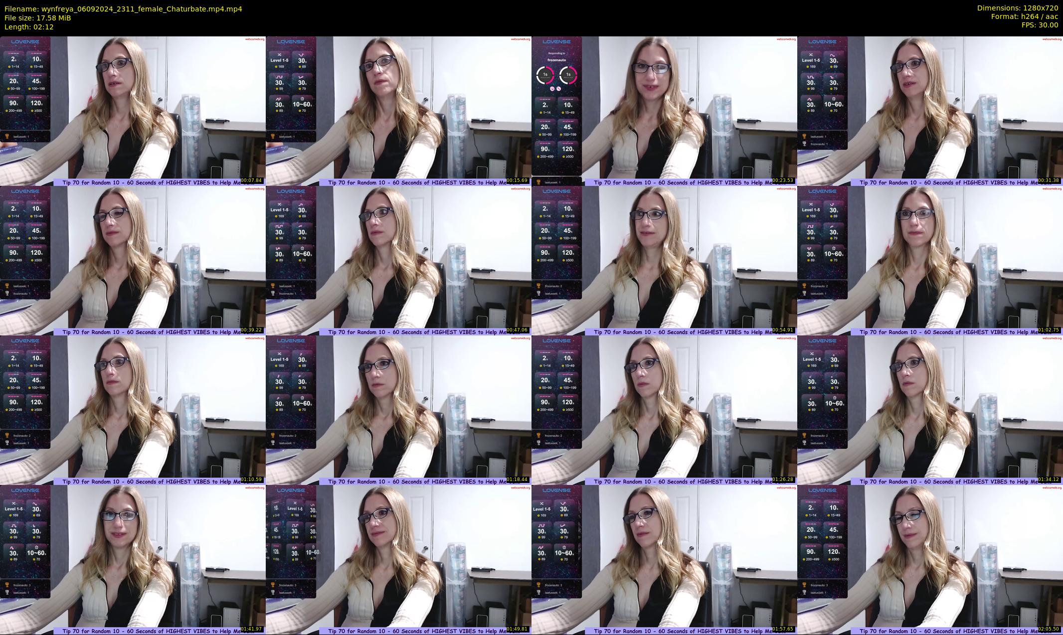 wynfreya — 3 minute Chaturbate female cam show recording, 720p, Sep 6, 2024