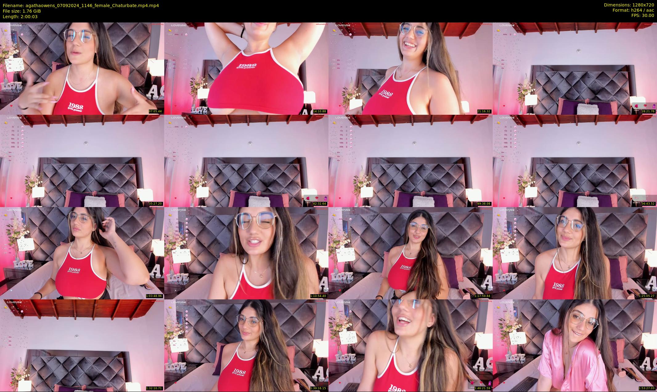 agathaowens — 121 minute Chaturbate female cam show recording, 720p, Sep 7, 2024
