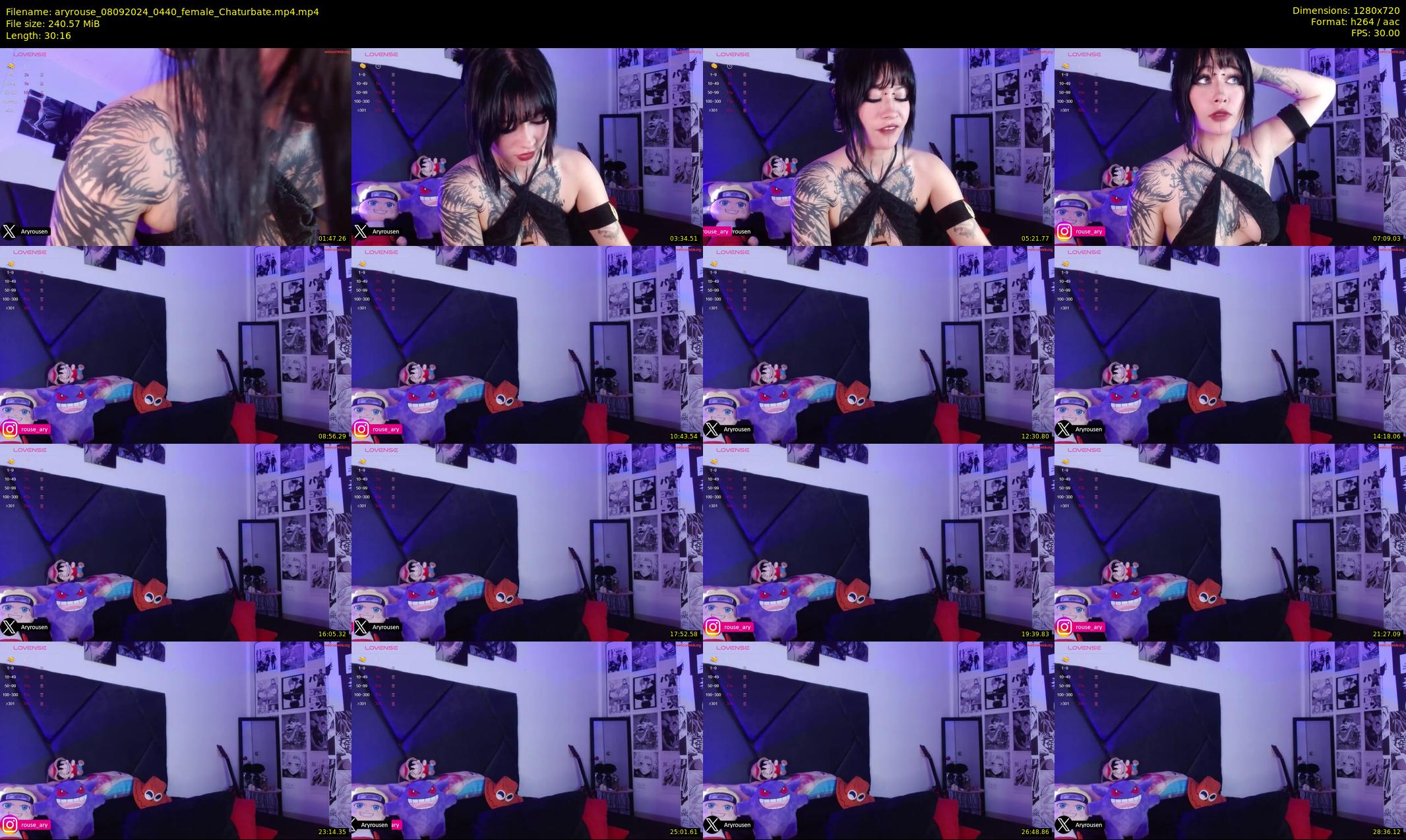 aryrouse — 31 minute Chaturbate female cam show recording, 720p, Sep 8, 2024