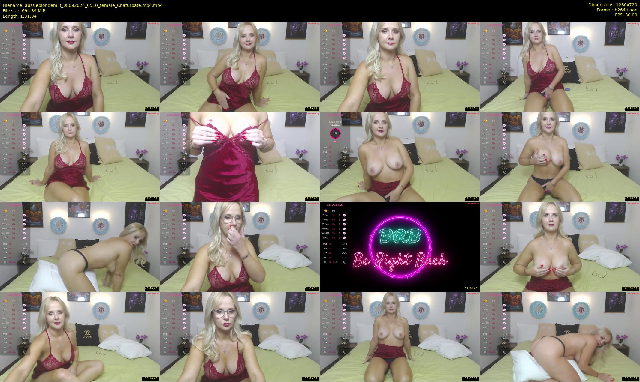 aussieblondemilf — 92 minute Chaturbate female cam show recording, 720p, Sep 8, 2024