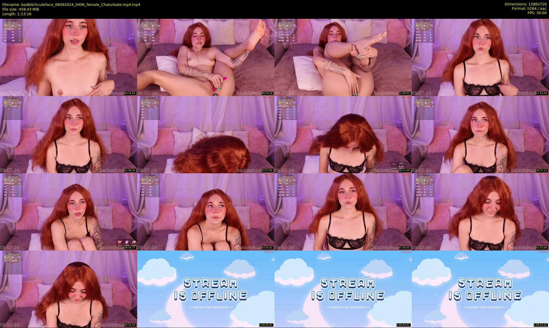 badbitchcuteface — 74 minute Chaturbate female cam show recording, 720p, Sep 8, 2024