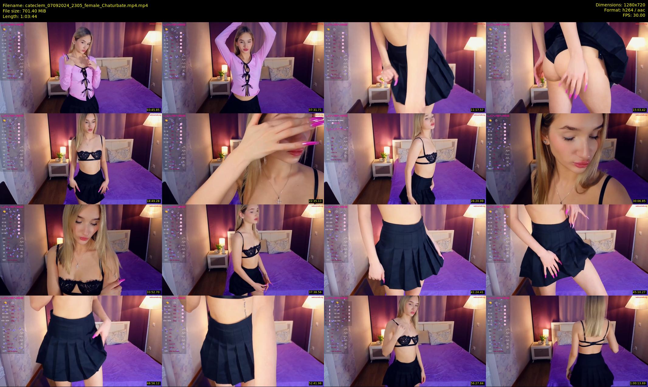 cateclem — 64 minute Chaturbate female cam show recording, 720p, Sep 7, 2024