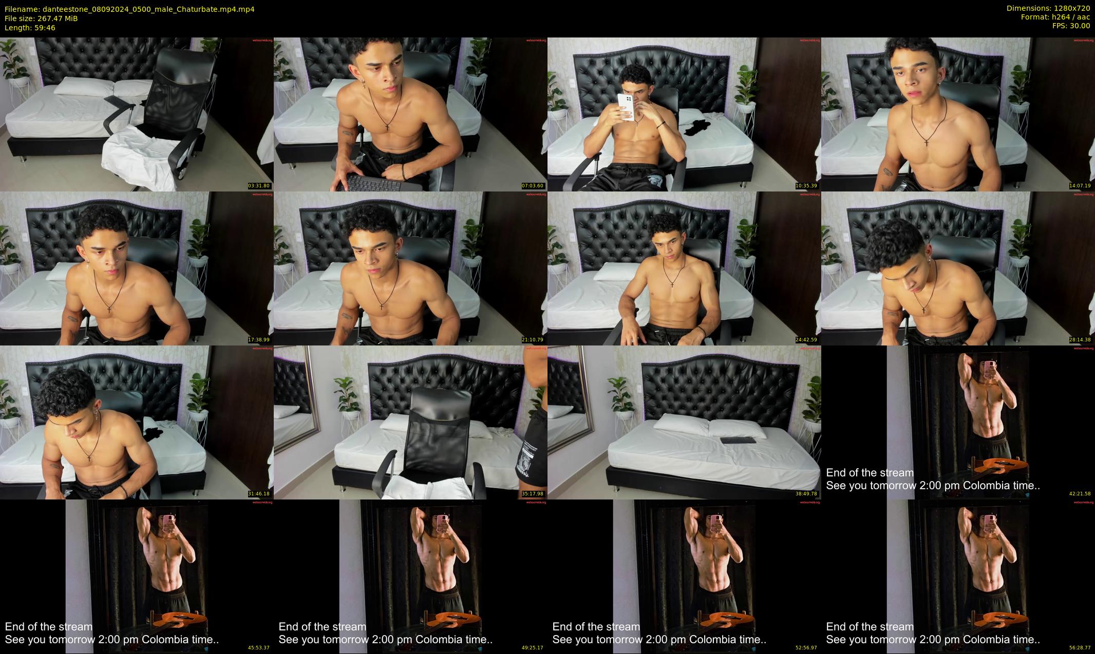 danteestone — 60 minute Chaturbate male cam show recording, 720p, Sep 8, 2024
