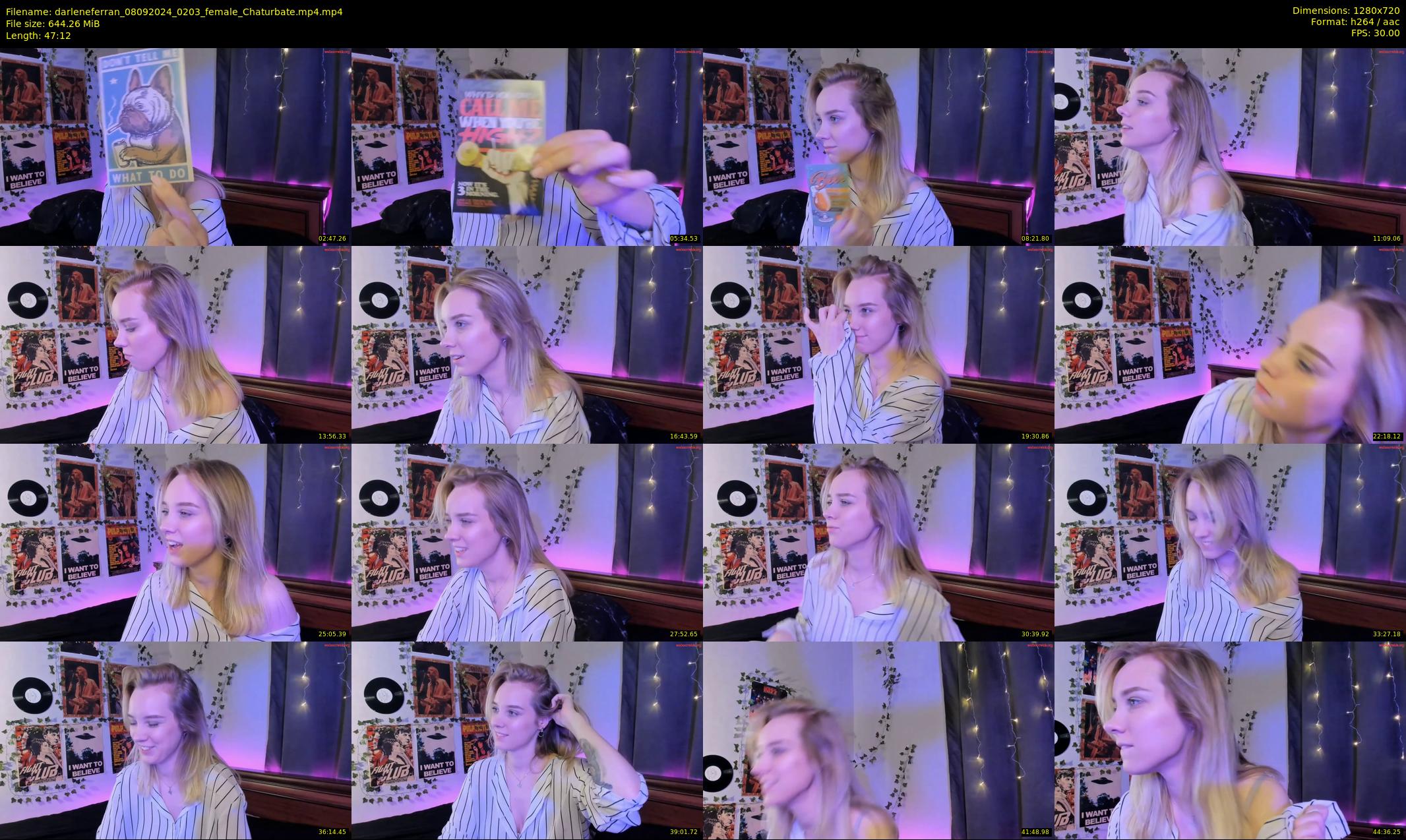 darleneferran — 48 minute Chaturbate female cam show recording, 720p, Sep 8, 2024