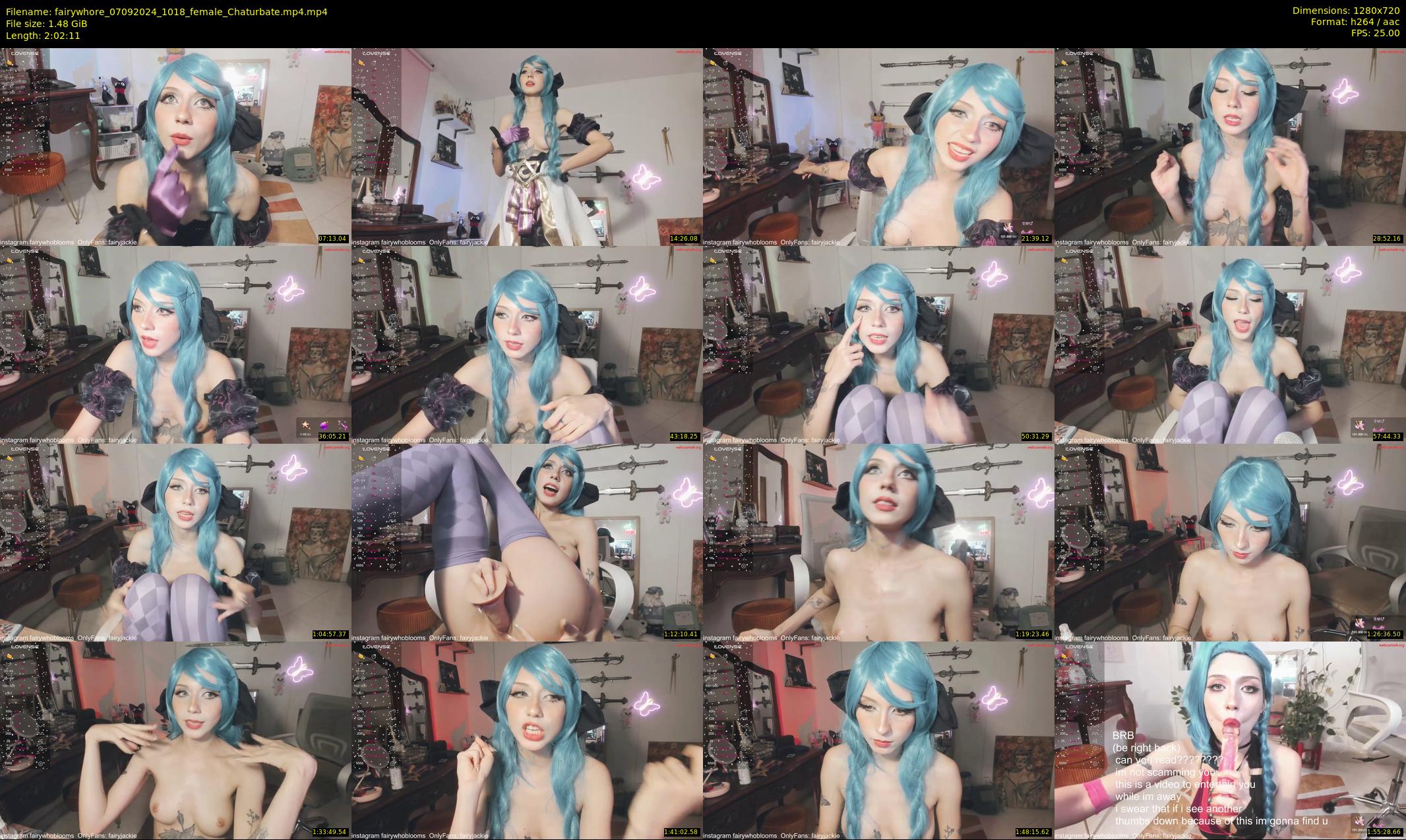 fairywhore — 123 minute Chaturbate female cam show recording, 720p, Sep 7, 2024