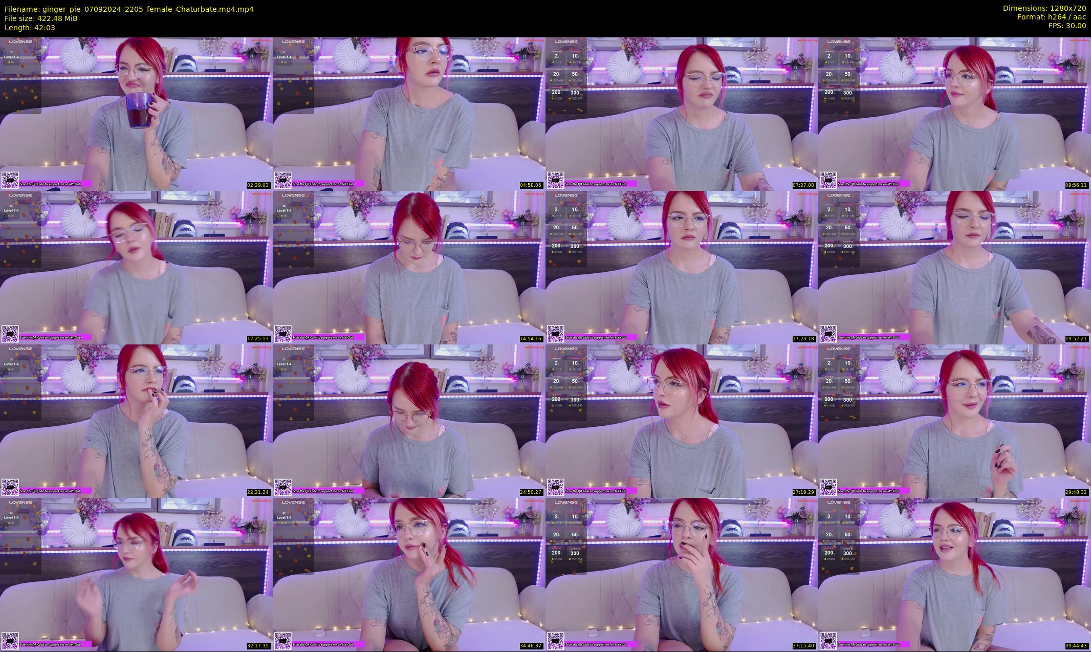 ginger_pie — 43 minute Chaturbate female cam show recording, 720p, Sep 7, 2024