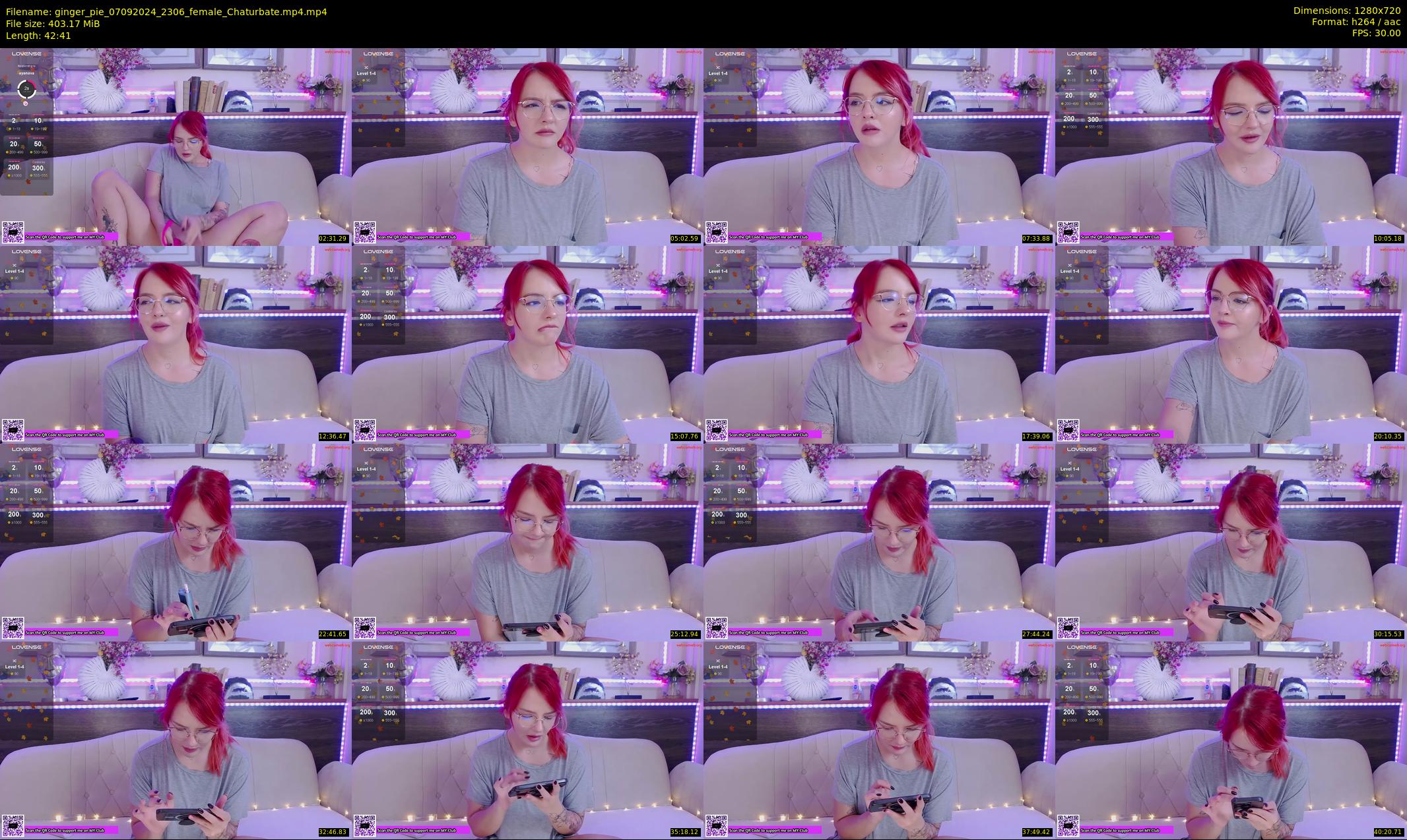 ginger_pie — 43 minute Chaturbate female cam show recording, 720p, Sep 7, 2024