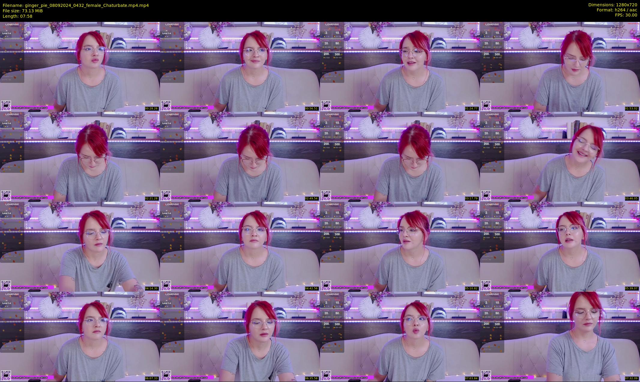 ginger_pie — 8 minute Chaturbate female cam show recording, 720p, Sep 8, 2024