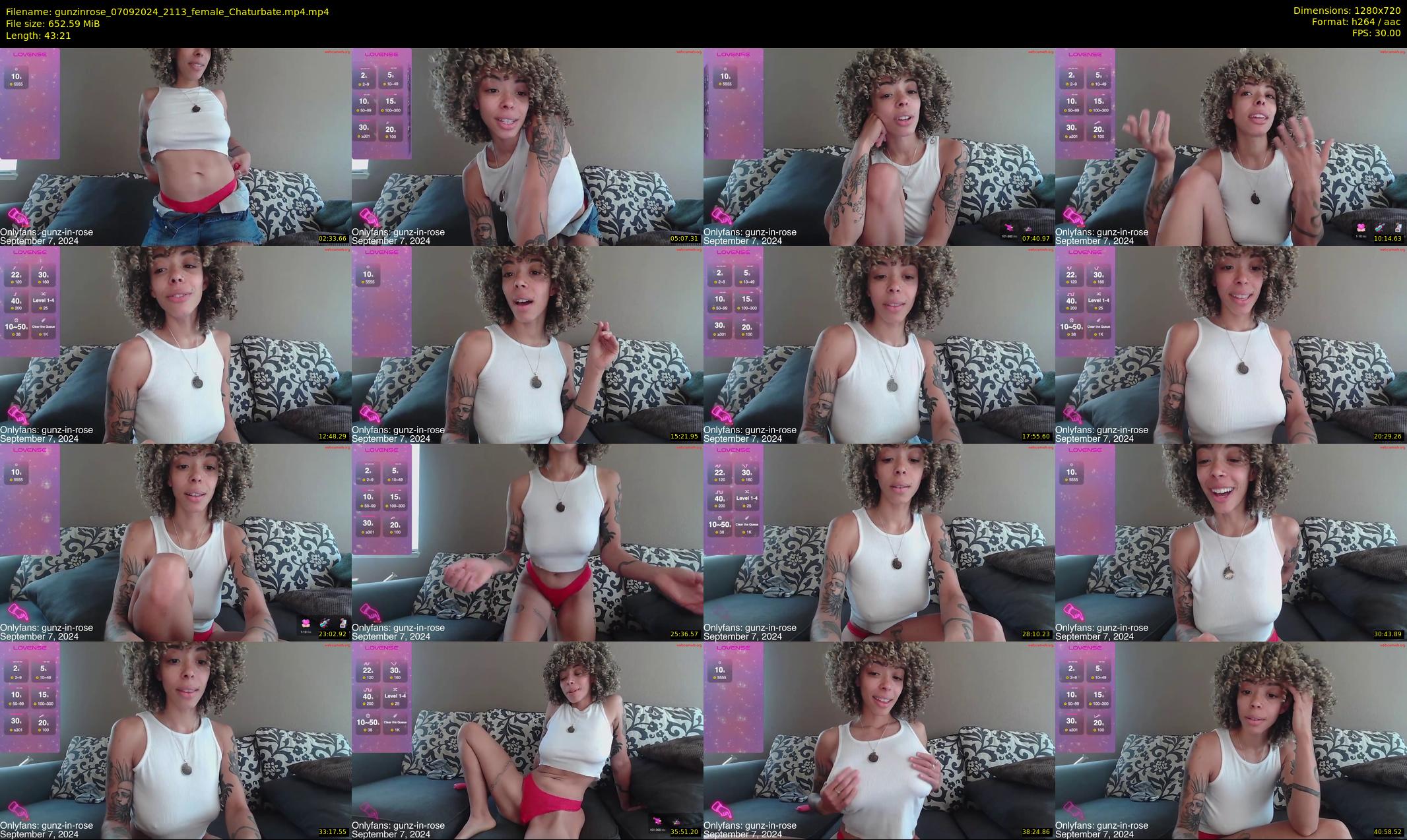 gunzinrose — 44 minute Chaturbate couple cam show recording, 720p, Sep 7, 2024