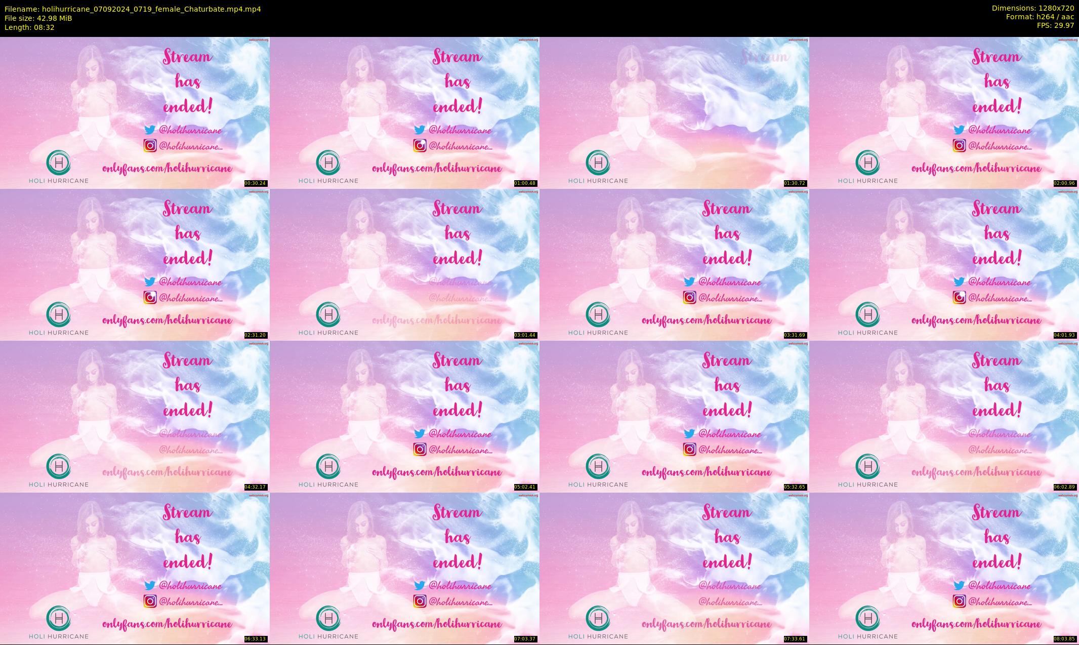 holihurricane — 9 minute Chaturbate female cam show recording, 720p, Sep 7, 2024