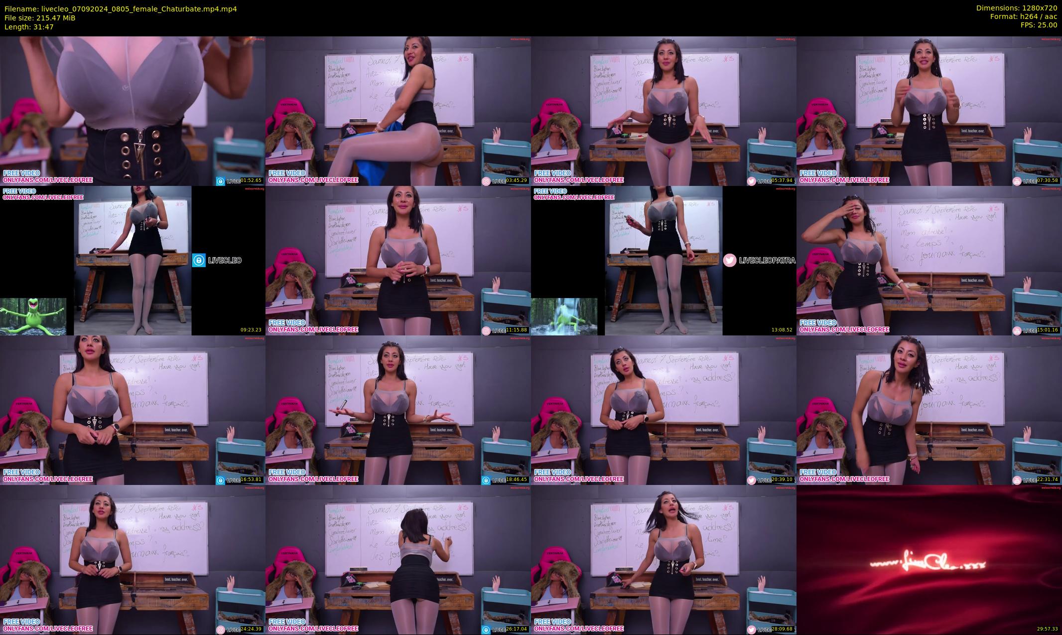livecleo — 32 minute Chaturbate female cam show recording, 720p, Sep 7, 2024