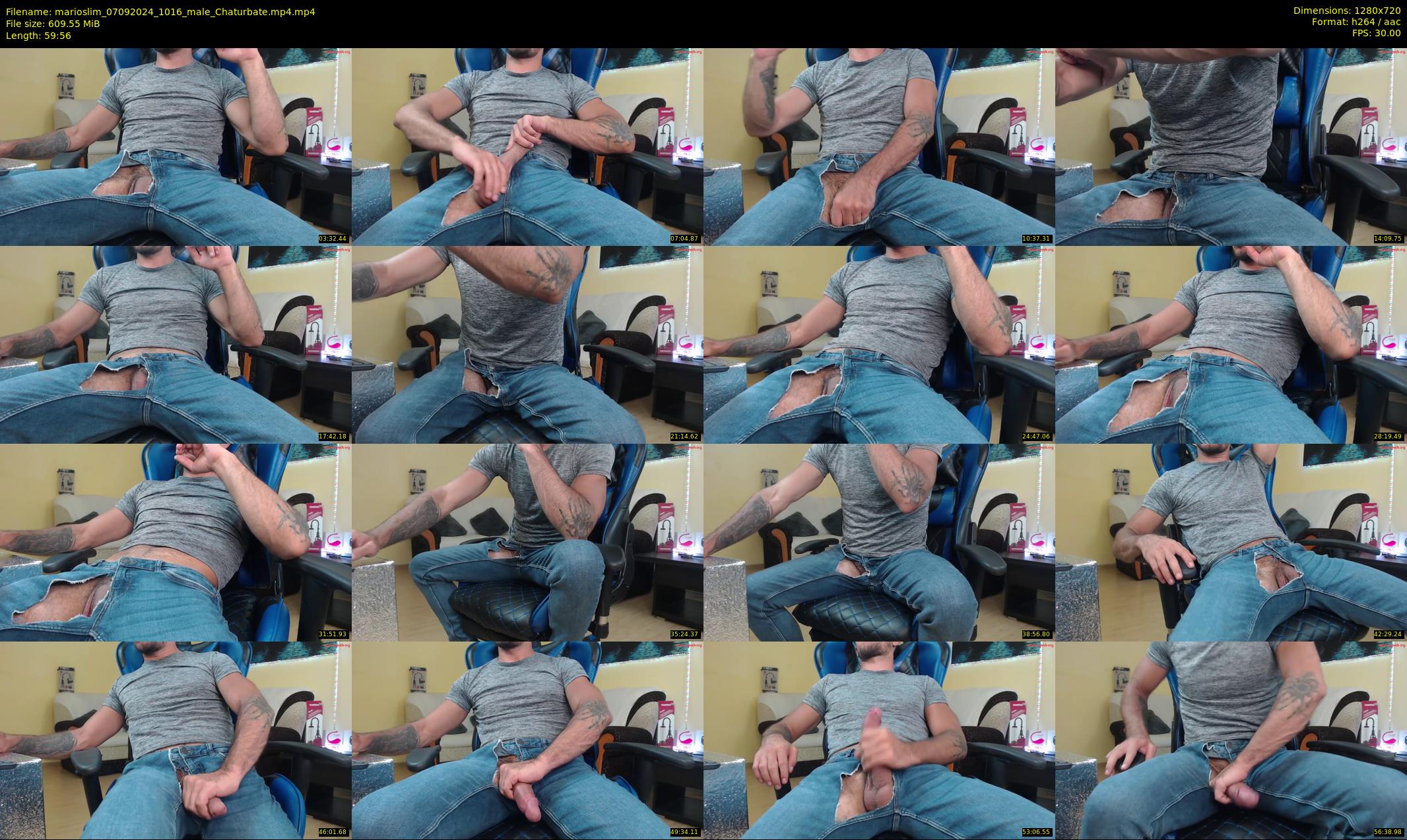 marioslim — 60 minute Chaturbate male cam show recording, 720p, Sep 7, 2024