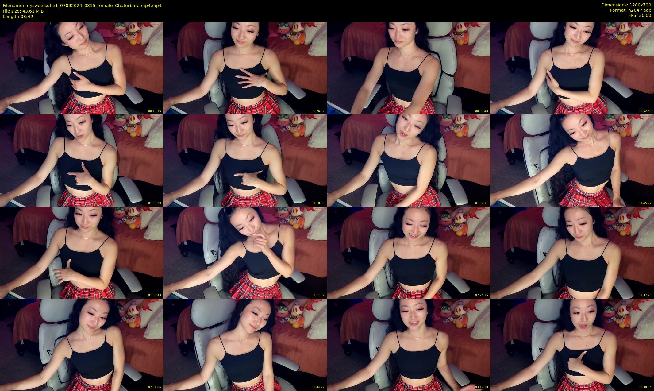 mysweetsofie1 — 4 minute Chaturbate female cam show recording, 720p, Sep 7, 2024