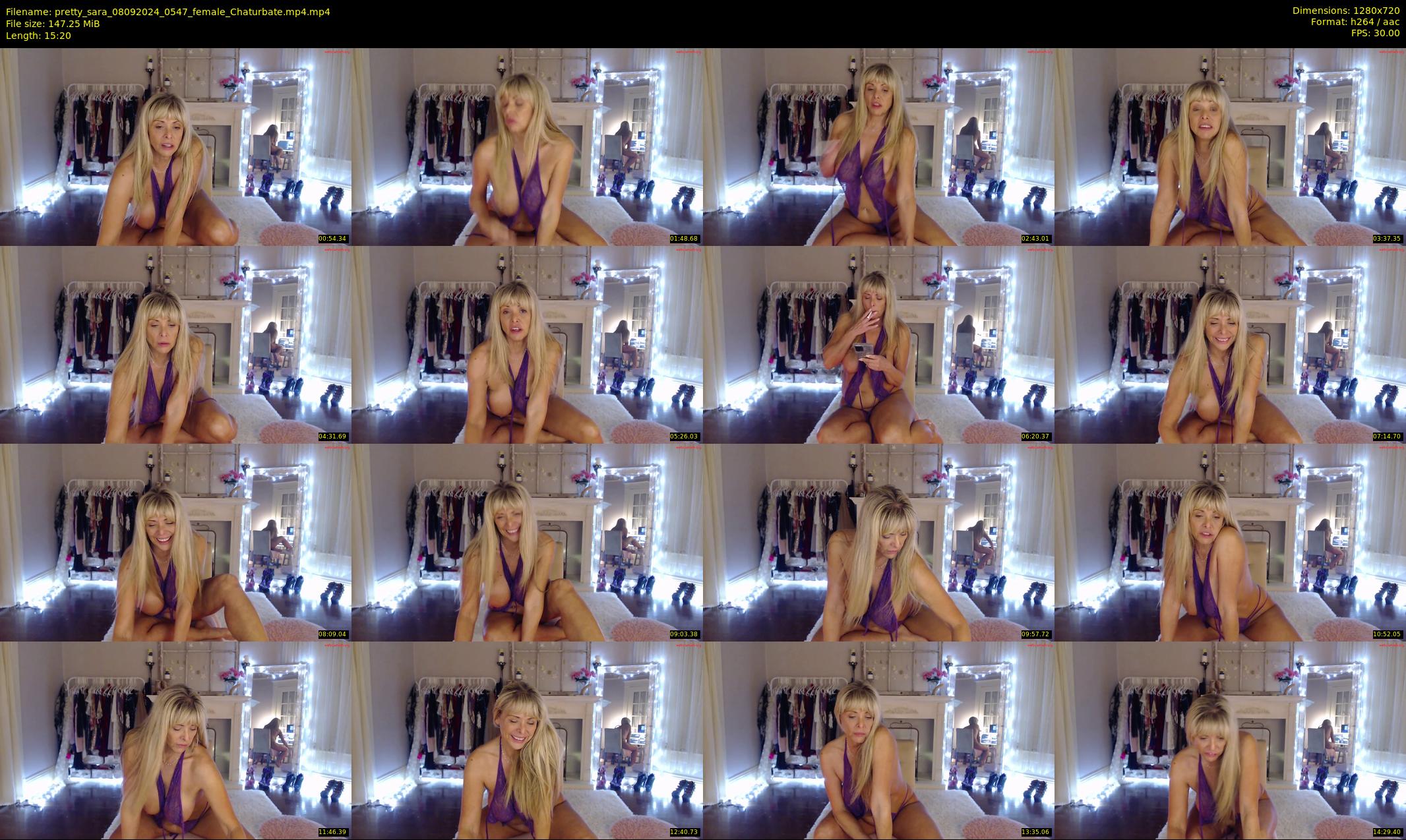 pretty_sara — 16 minute Chaturbate female cam show recording, 720p, Sep 8, 2024