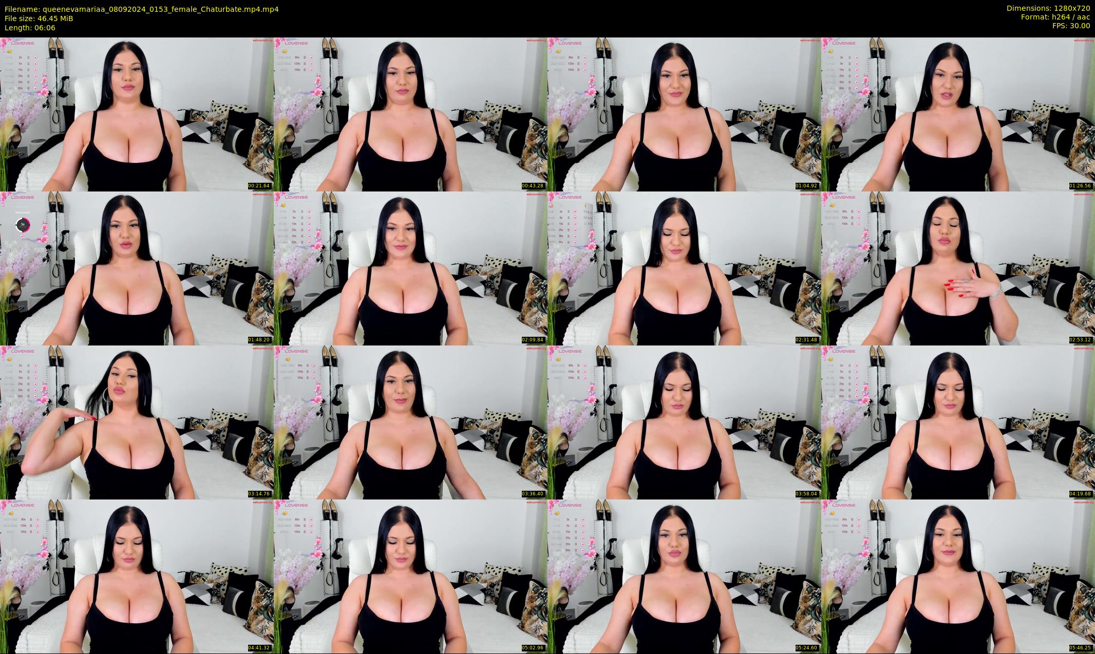 queenevamariaa — 7 minute Chaturbate female cam show recording, 720p, Sep 8, 2024