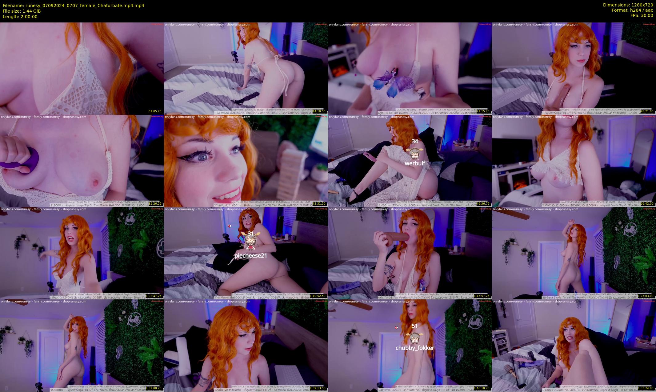runesy — 120 minute Chaturbate female cam show recording, 720p, Sep 7, 2024