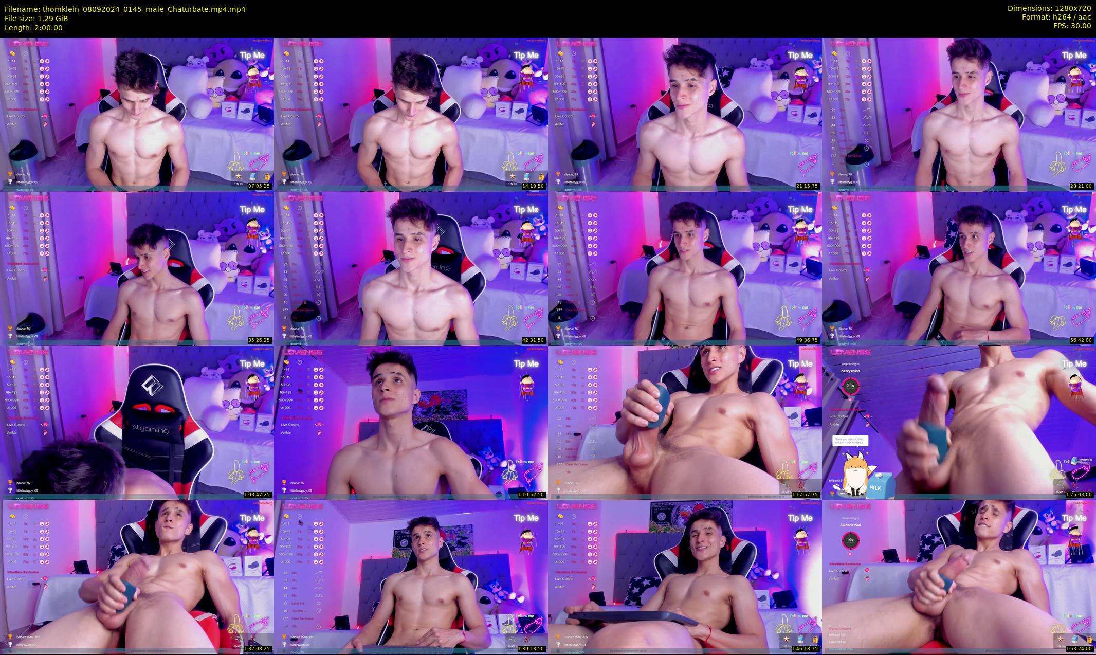 thomklein — 120 minute Chaturbate male cam show recording, 720p, Sep 8, 2024
