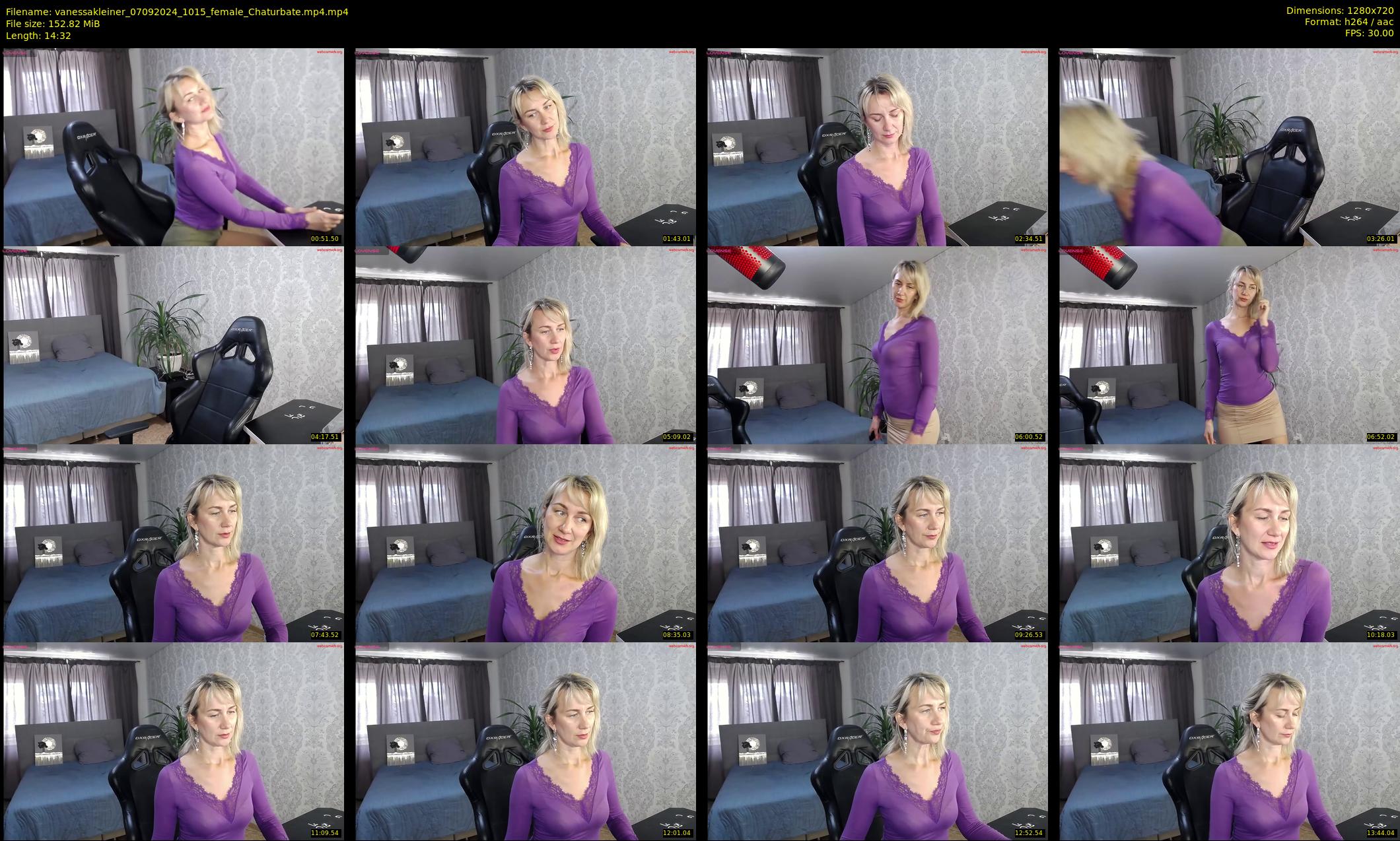 vanessakleiner — 15 minute Chaturbate female cam show recording, 720p, Sep 7, 2024