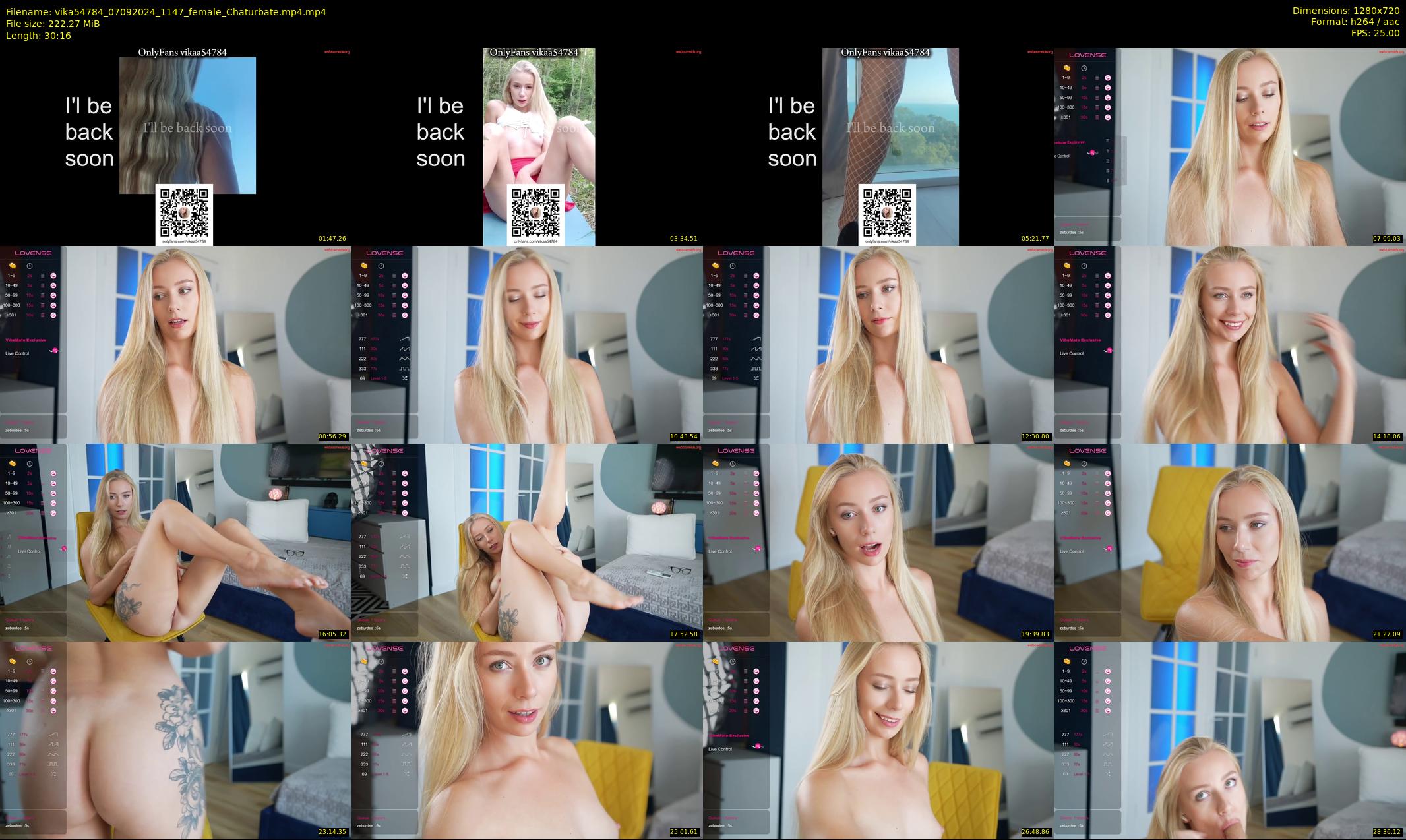 vika54784 — 31 minute Chaturbate female cam show recording, 720p, Sep 7, 2024
