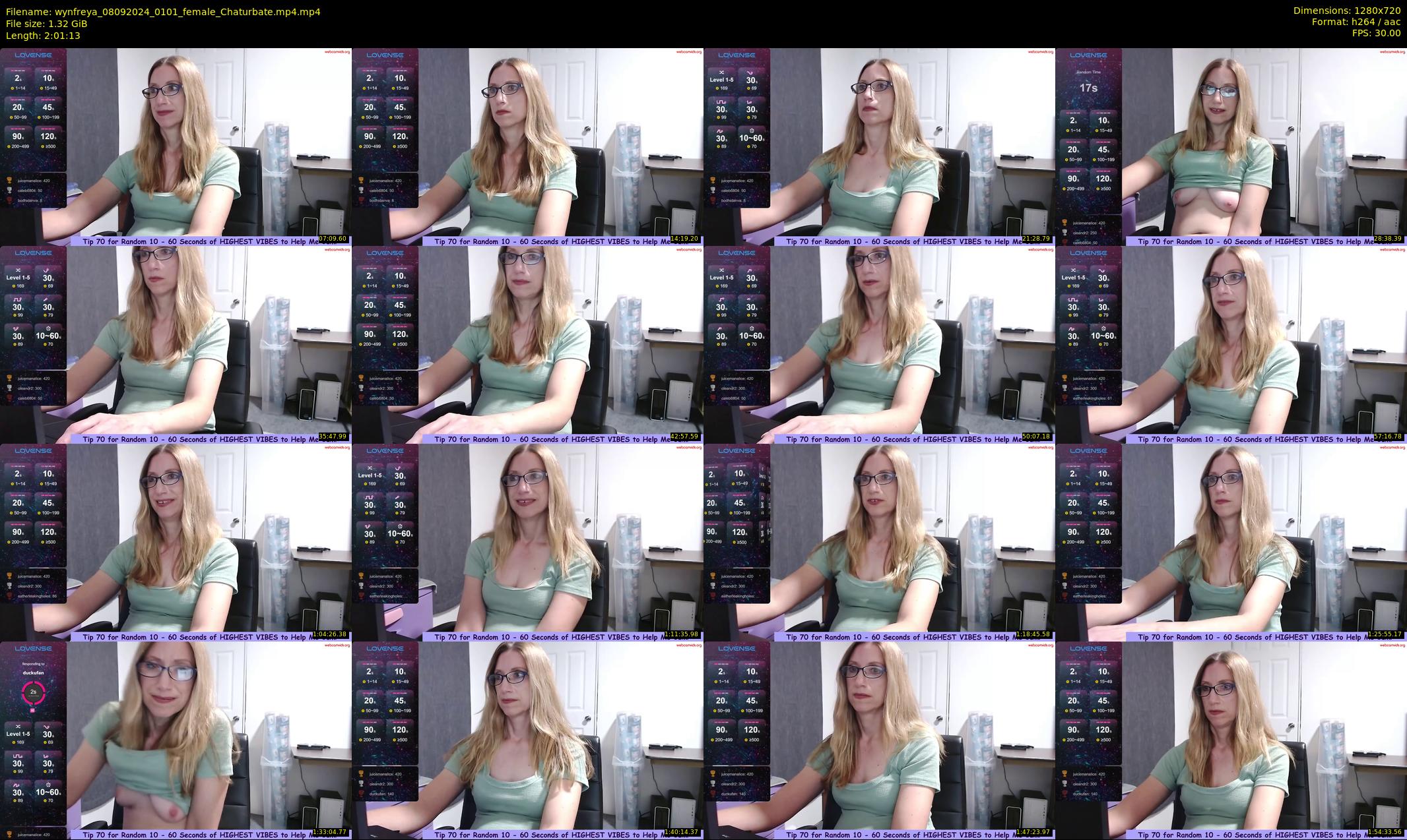 wynfreya — 122 minute Chaturbate female cam show recording, 720p, Sep 8, 2024
