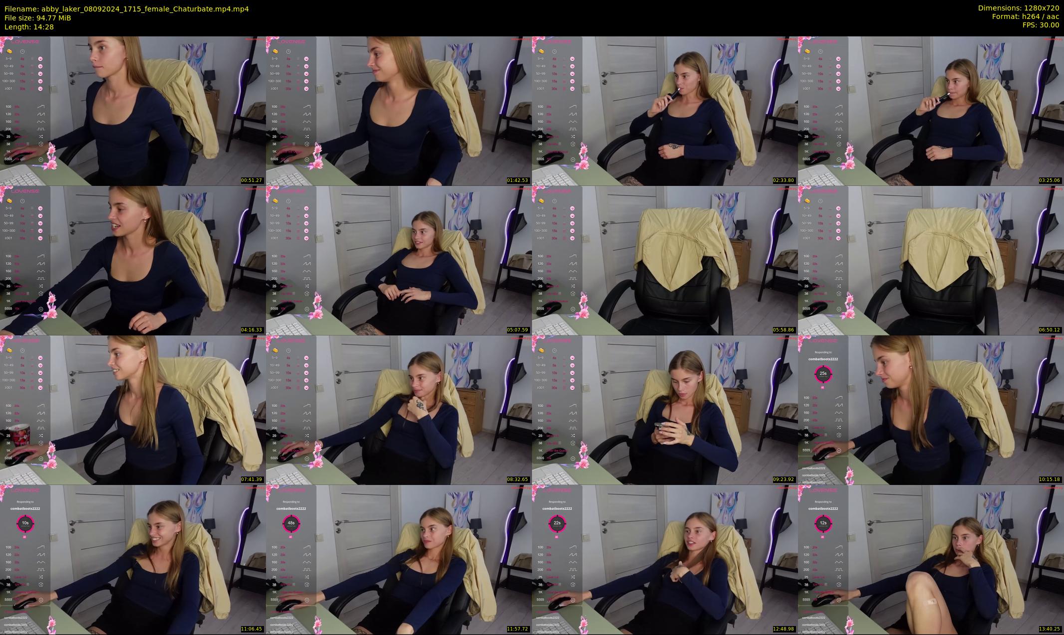 abby_laker — 15 minute Chaturbate female cam show recording, 720p, Sep 8, 2024