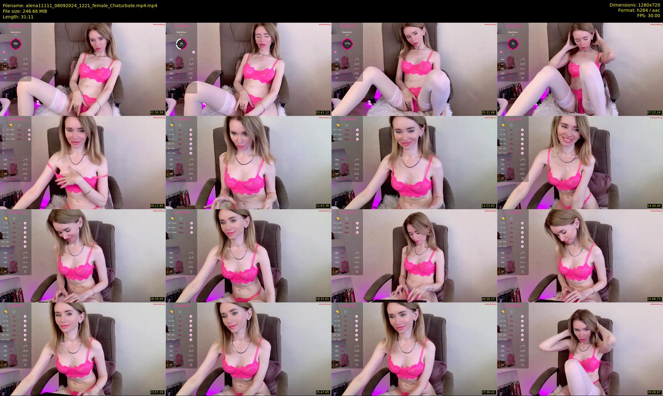 alena11111 — 32 minute Chaturbate female cam show recording, 720p, Sep 8, 2024
