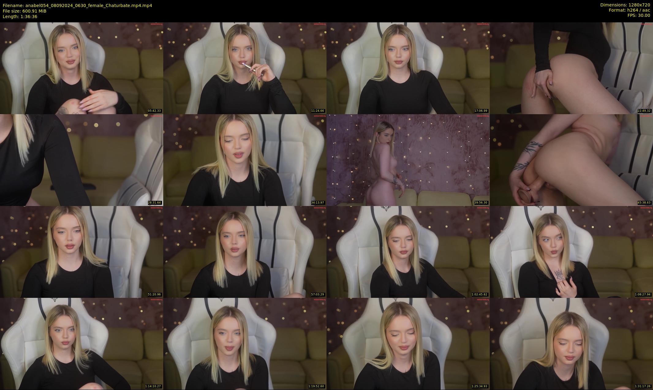 anabel054 — 97 minute Chaturbate female cam show recording, 720p, Sep 8, 2024