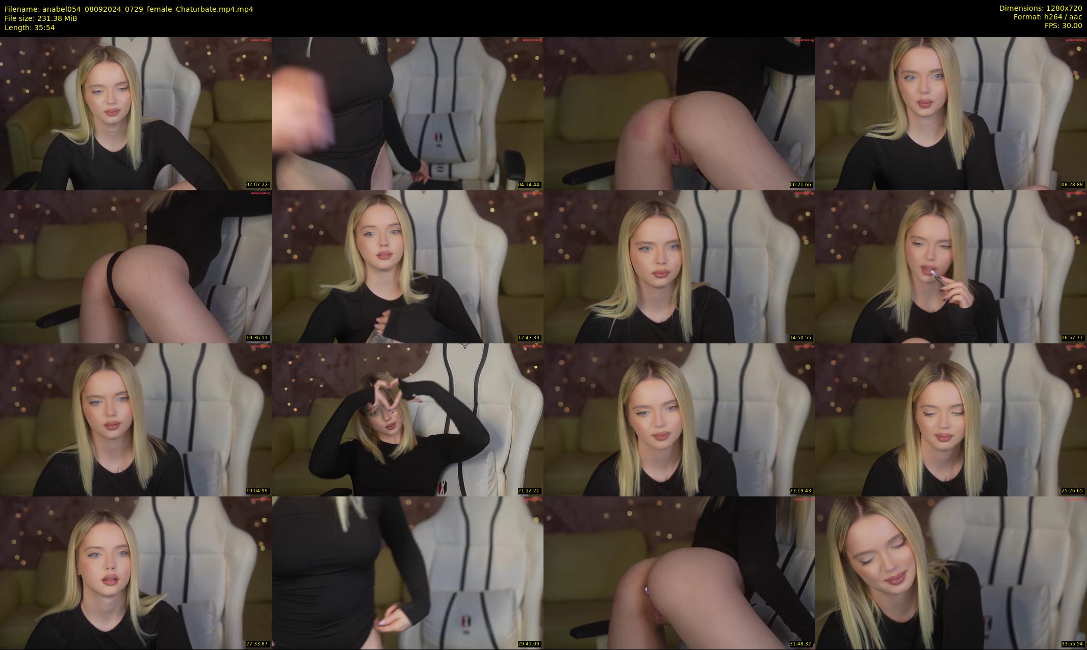 anabel054 — 36 minute Chaturbate female cam show recording, 720p, Sep 8, 2024