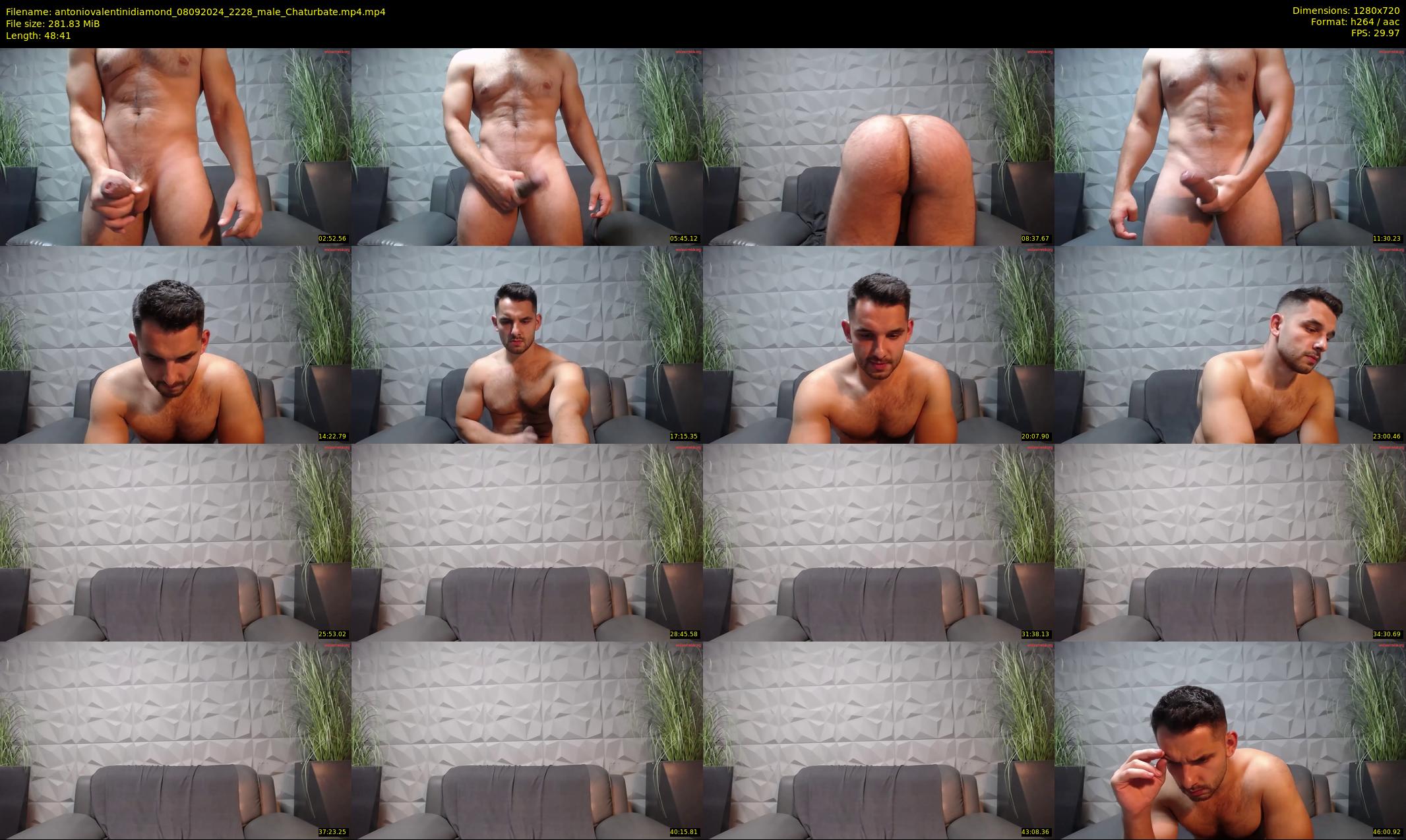 antoniovalentinidiamond — 49 minute Chaturbate male cam show recording, 720p, Sep 8, 2024