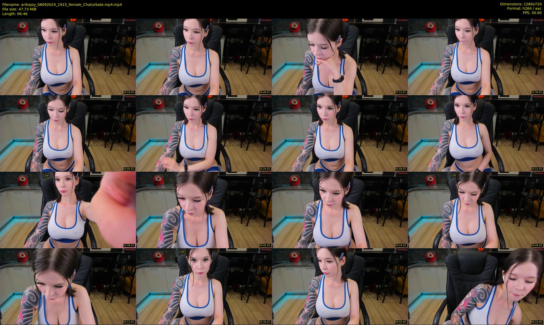 arikajoy — 7 minute Chaturbate female cam show recording, 720p, Sep 8, 2024